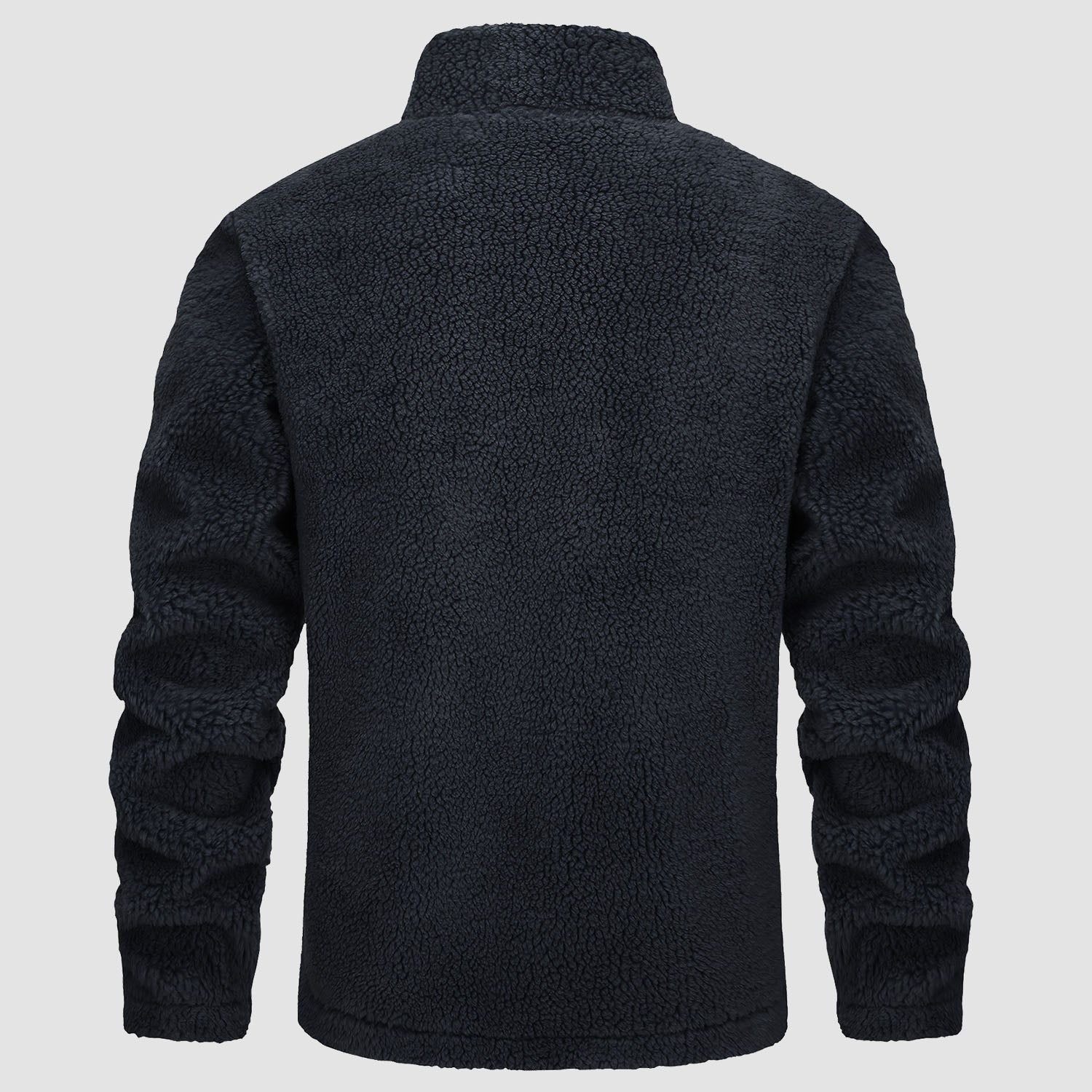 Men's Fluffy Sherpa Fleece Jacket Full Zip Casual Winter Outwear - MAGCOMSEN