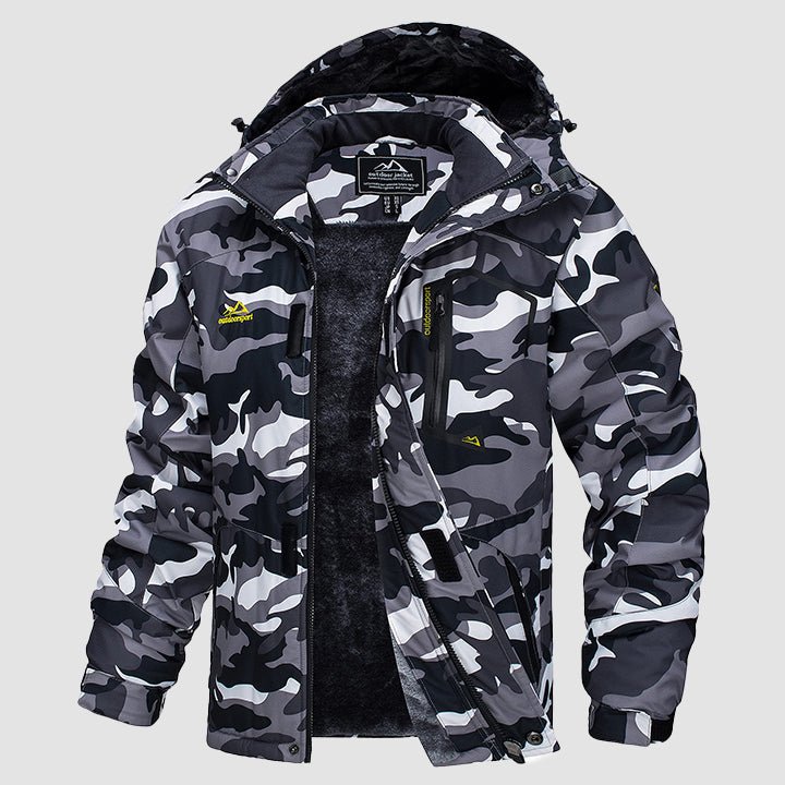 Men's Water-Repellent Winter Ski Jacket with Fleece Lining - MAGCOMSEN