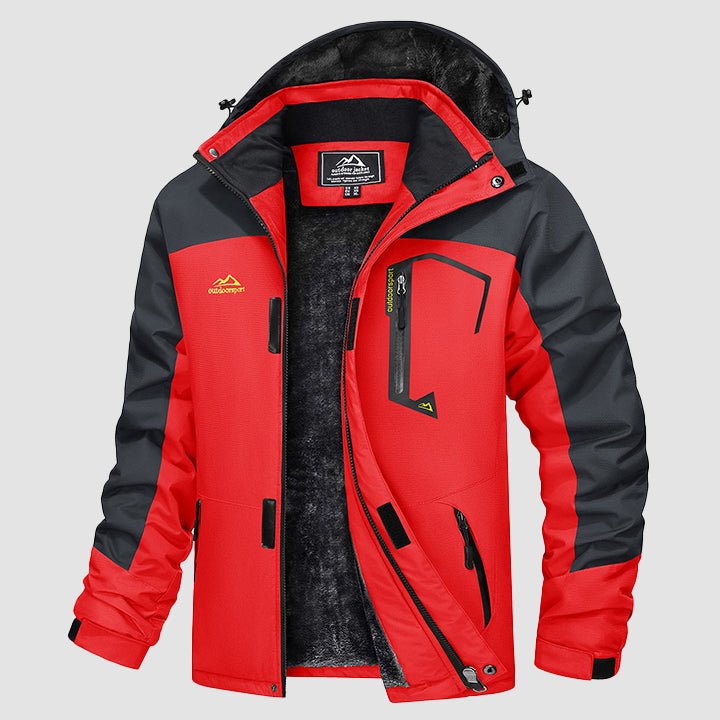 Men's Water-Repellent Winter Ski Jacket with Fleece Lining - MAGCOMSEN