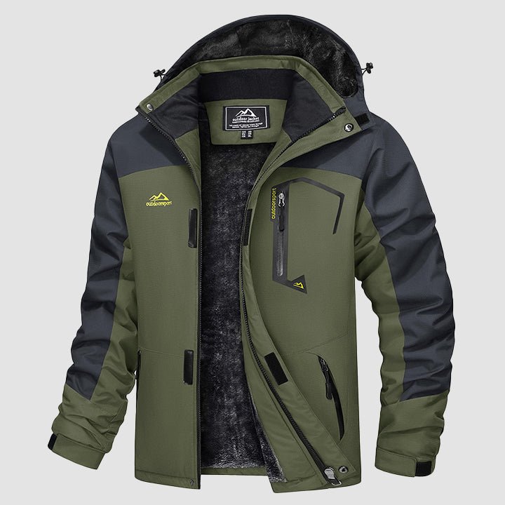 Men's Water-Repellent Winter Ski Jacket with Fleece Lining - MAGCOMSEN