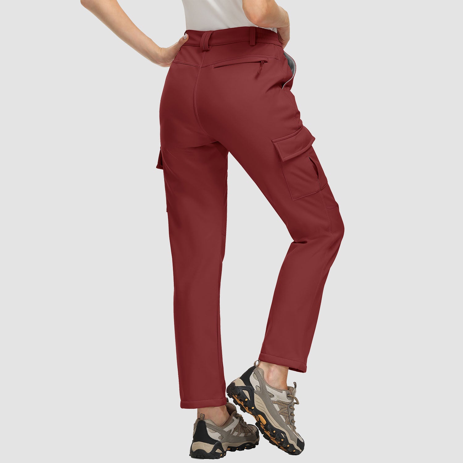 Women's Fleece Lined Softshell Pants Water-resistant Hiking Pants - MAGCOMSEN