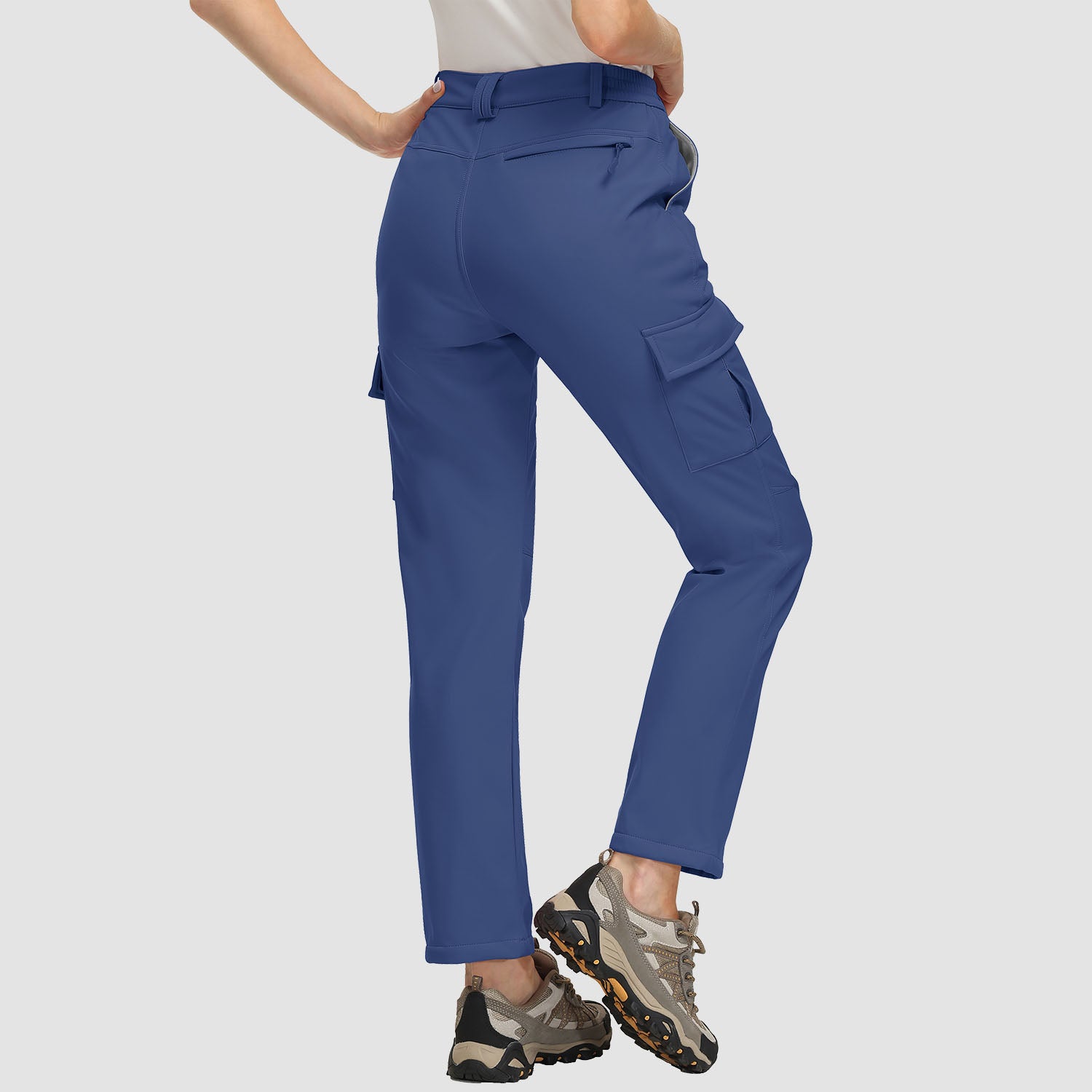 Women's Fleece Lined Softshell Pants Water-resistant Hiking Pants - MAGCOMSEN