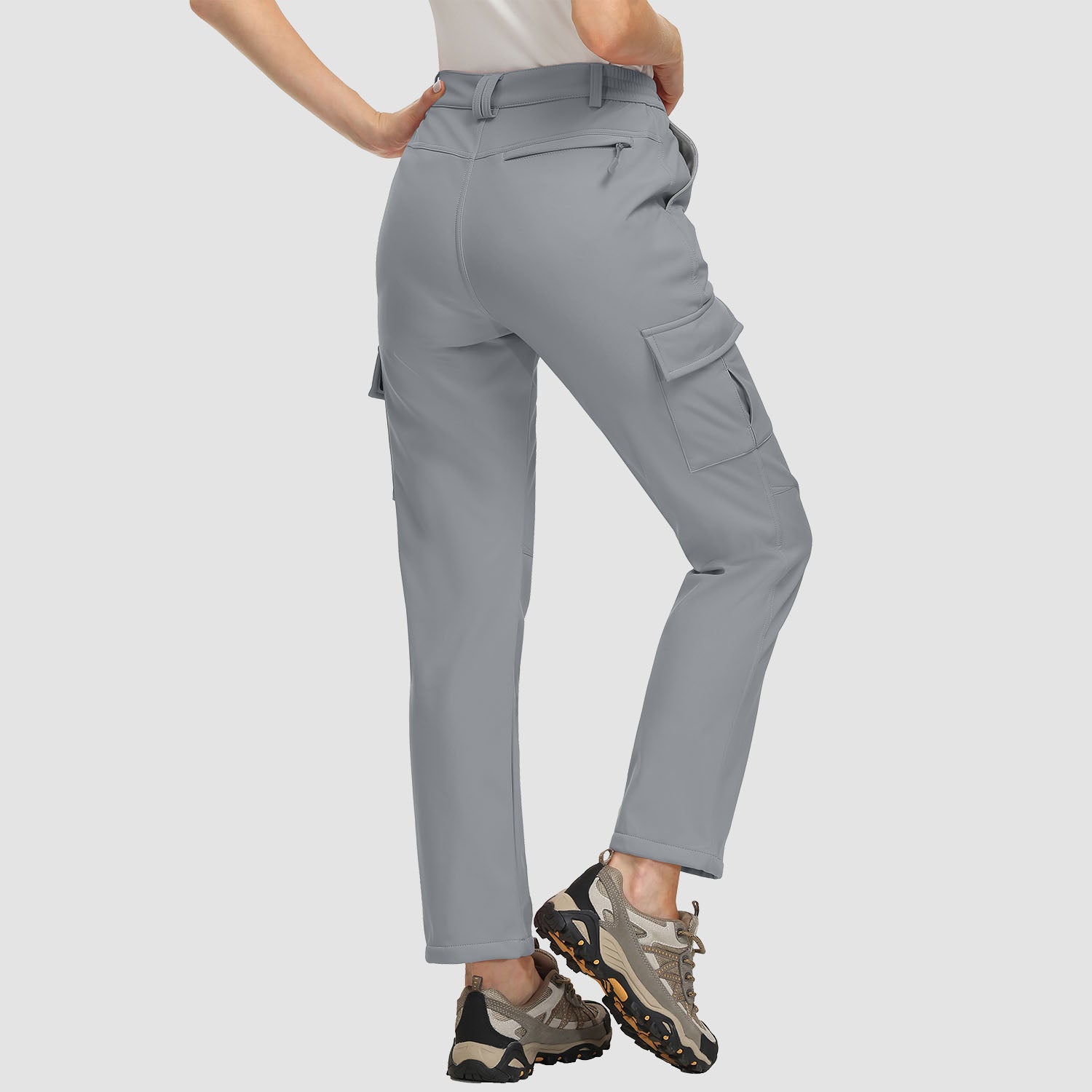 Women's Fleece Lined Softshell Pants Water-resistant Hiking Pants - MAGCOMSEN