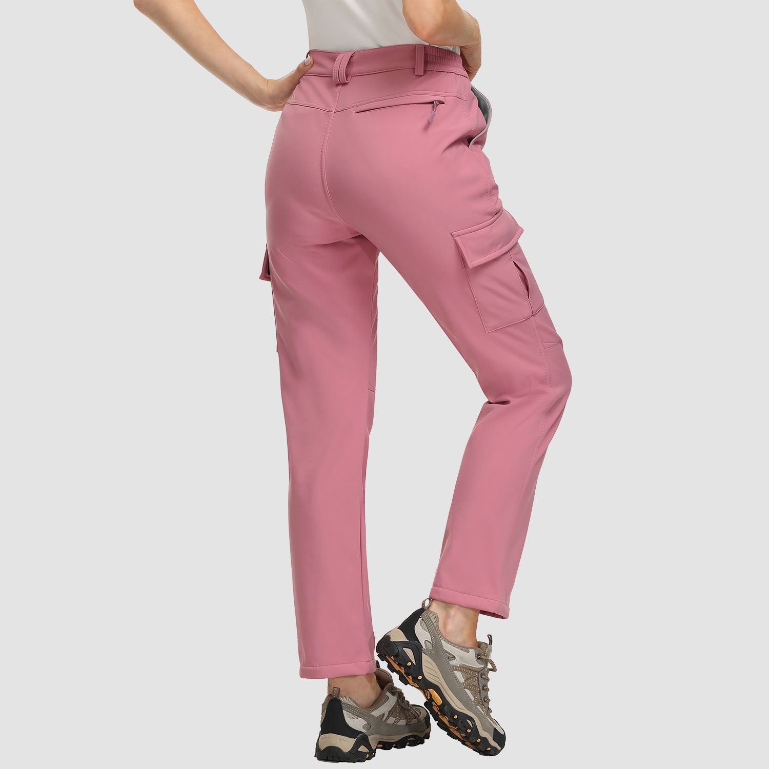 Women's Fleece Lined Softshell Pants Water-resistant Hiking Pants - MAGCOMSEN
