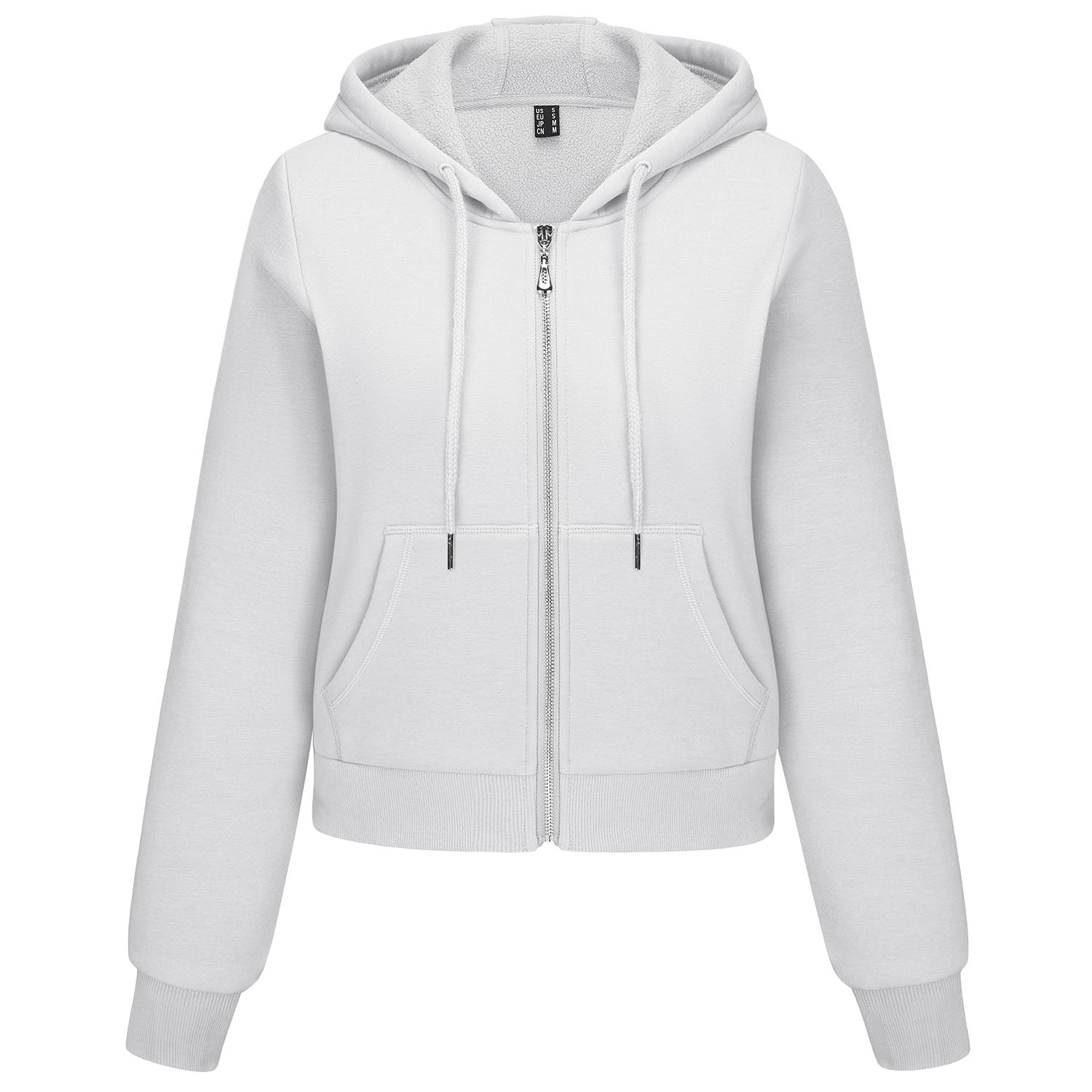 Women's Hoodie Jacket Fleece Lined Crop Tops Full Zip Hoodie For Winter - MAGCOMSEN