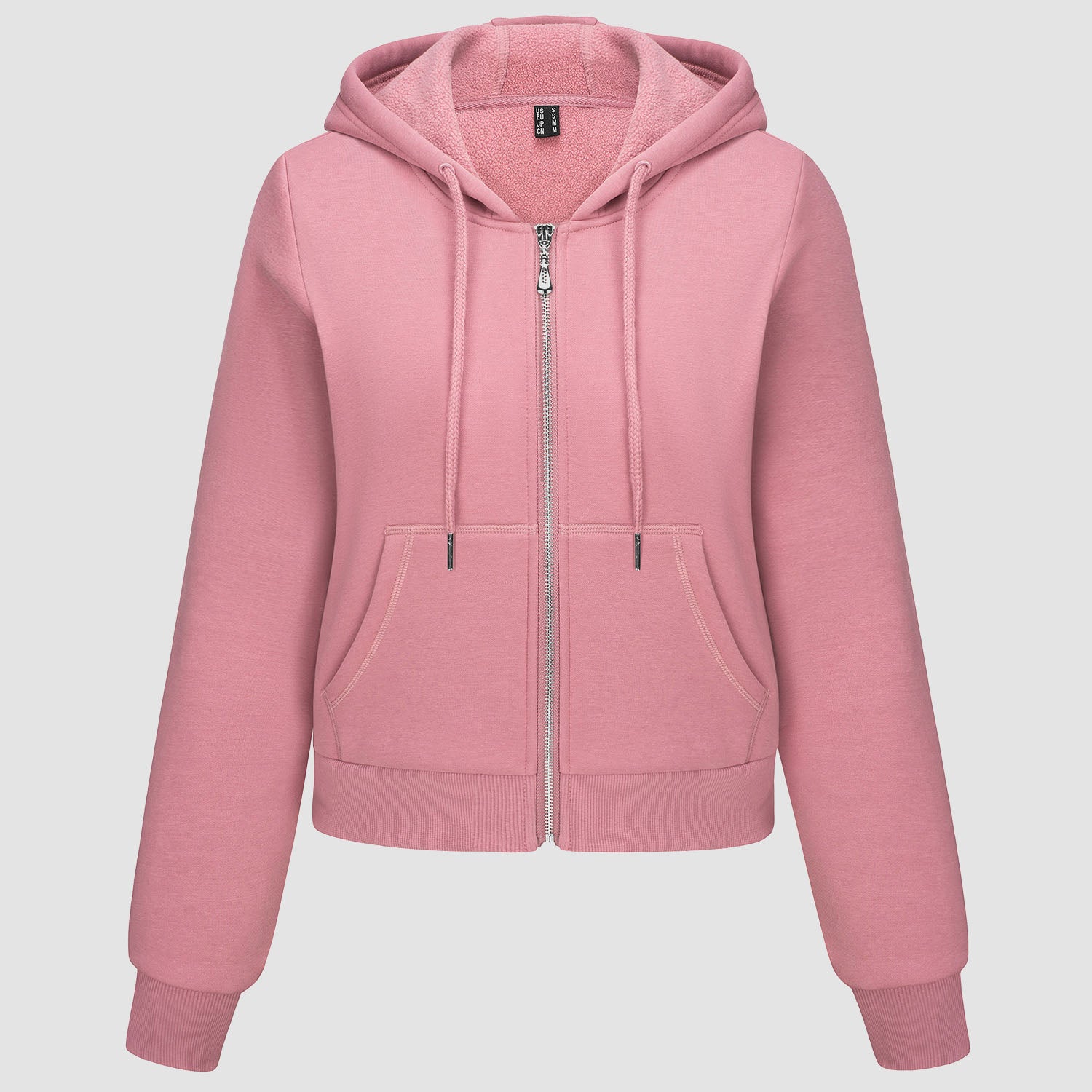 Women's Hoodie Jacket Fleece Lined Crop Tops Full Zip Hoodie For Winter - MAGCOMSEN