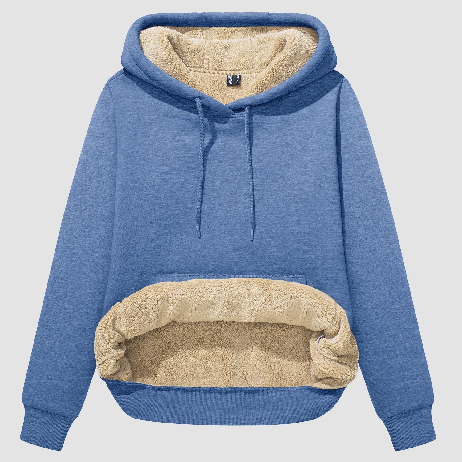 Women's Sherpa Hoodies Fleece Lined Sweatshirtst Pullover With Kanga Pocket - MAGCOMSEN
