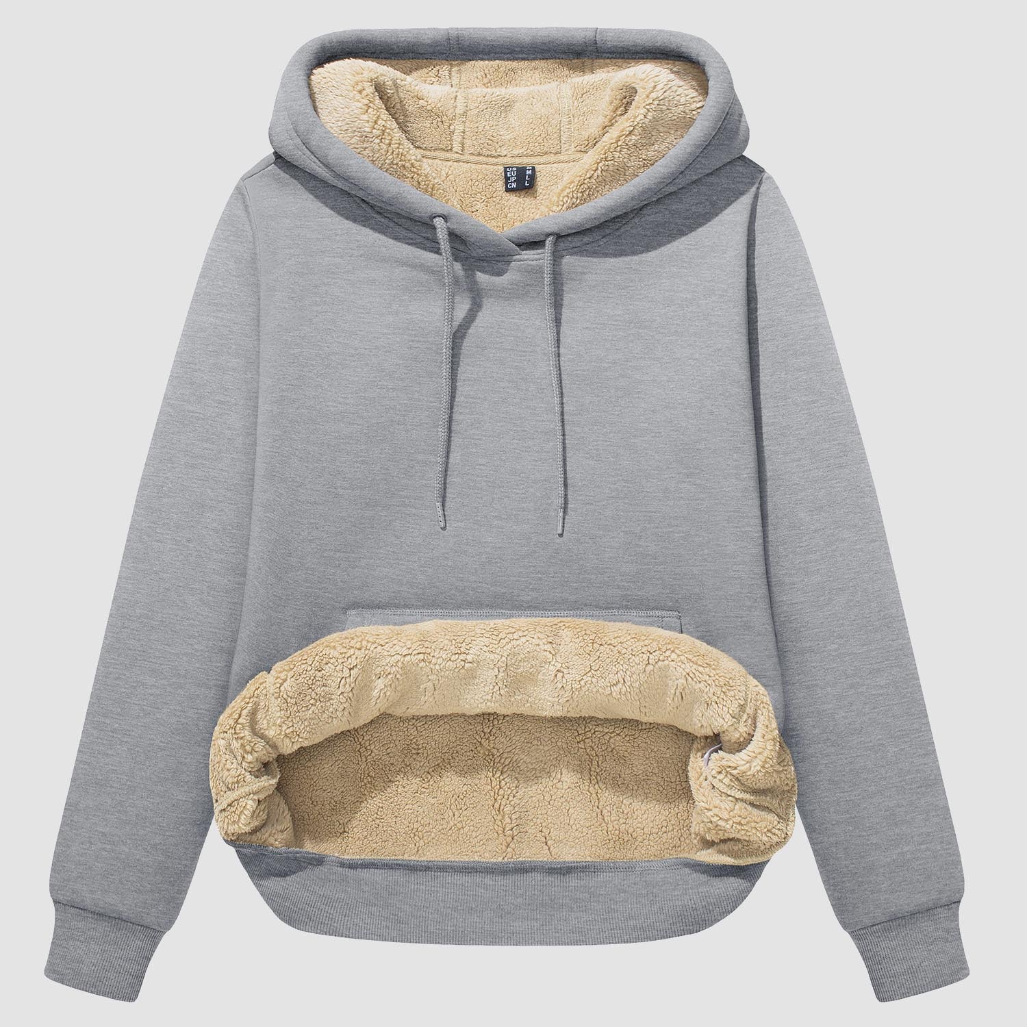 Women's Sherpa Hoodies Fleece Lined Sweatshirtst Pullover With Kanga Pocket - MAGCOMSEN
