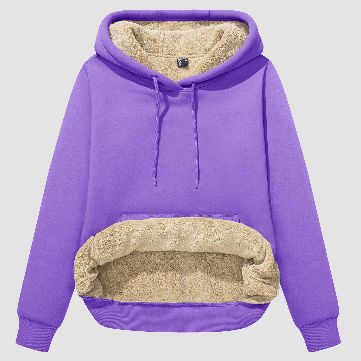 Women's Sherpa Hoodies Fleece Lined Sweatshirtst Pullover With Kanga Pocket - MAGCOMSEN