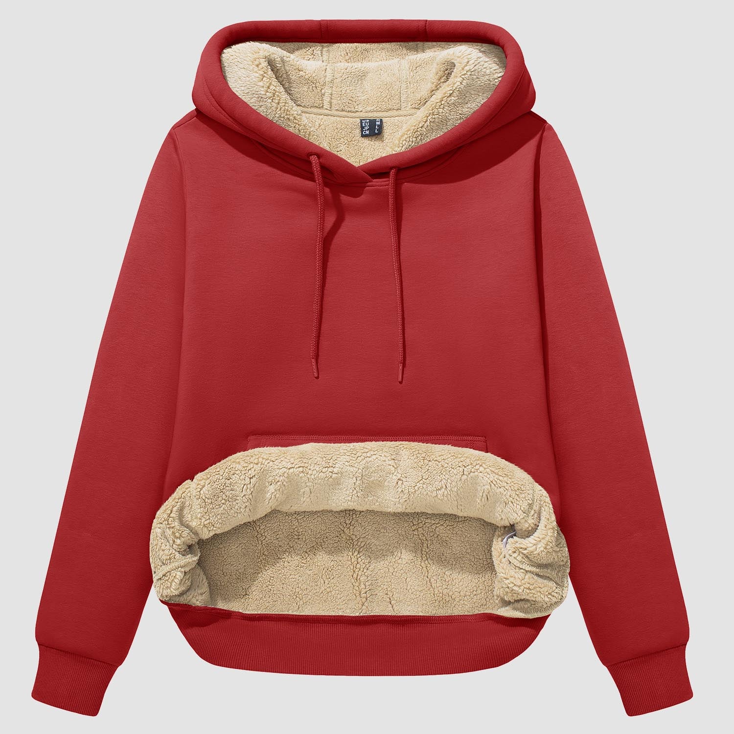 Women's Sherpa Hoodies Fleece Lined Sweatshirtst Pullover With Kanga Pocket - MAGCOMSEN