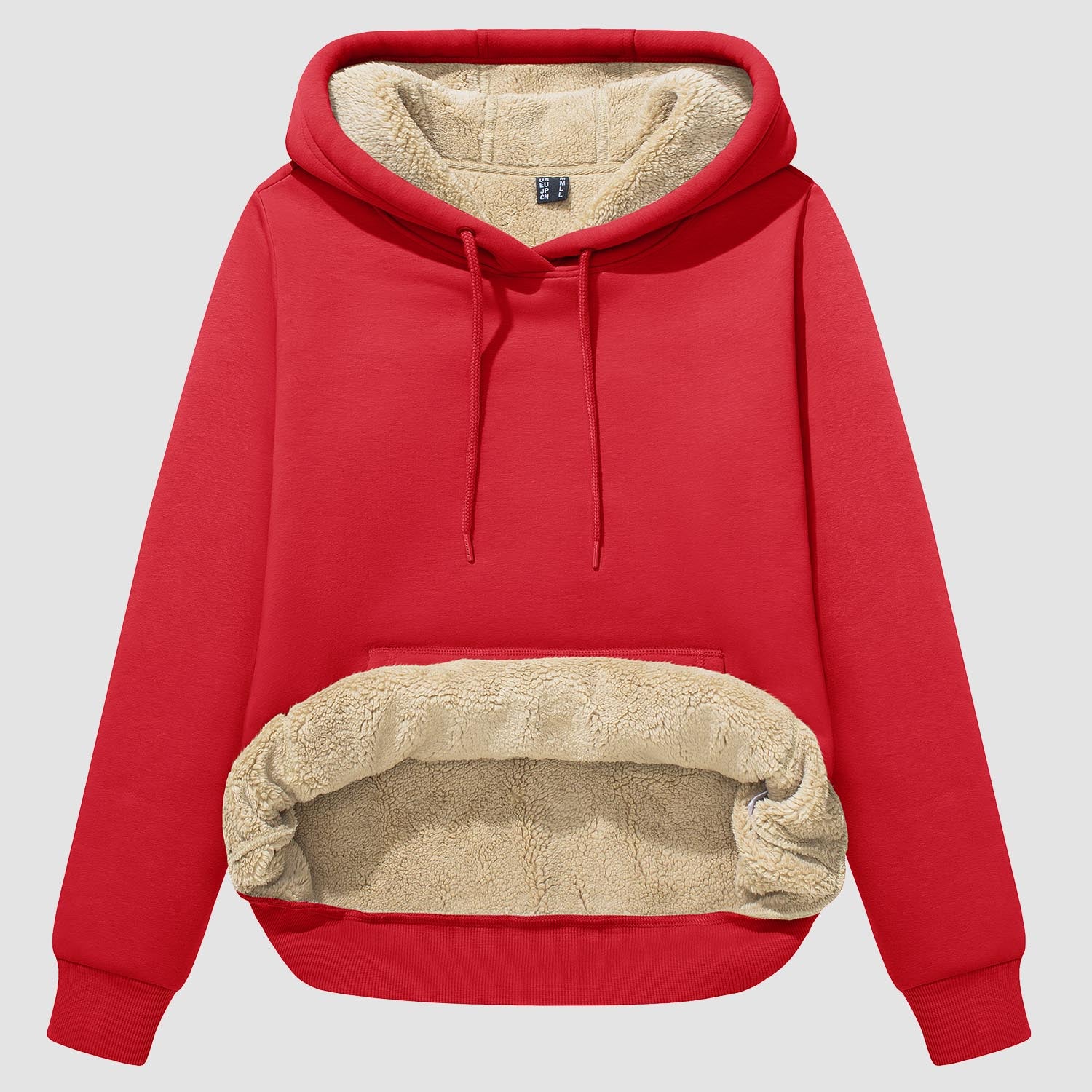Women's Sherpa Hoodies Fleece Lined Sweatshirtst Pullover With Kanga Pocket - MAGCOMSEN