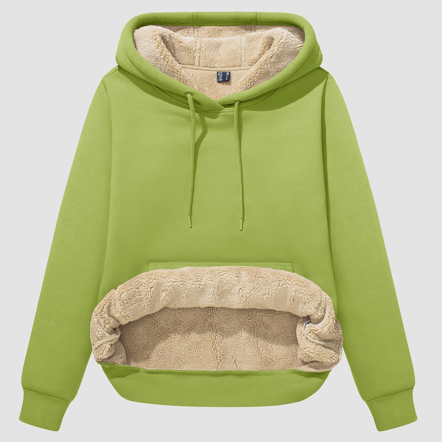 Women's Sherpa Hoodies Fleece Lined Sweatshirtst Pullover With Kanga Pocket - MAGCOMSEN
