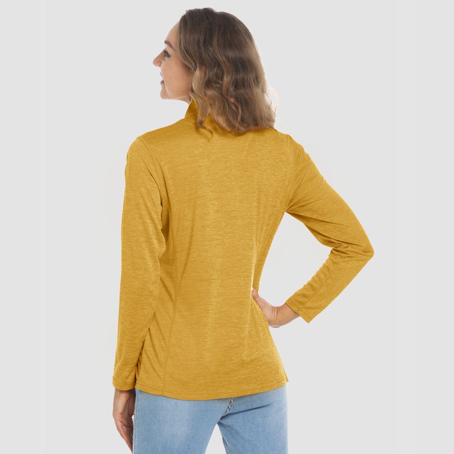 Women's Shirts Long Sleeve 1/4 Zip UPF50+ UV Sun Protection Shirts Quick Dry