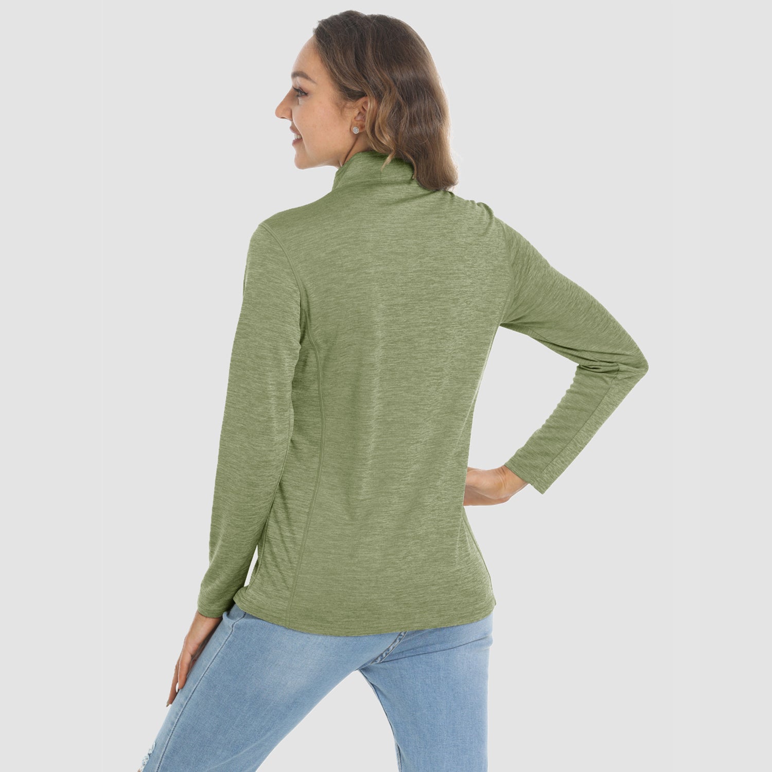 Women's Shirts Long Sleeve 1/4 Zip UPF50+ UV Sun Protection Shirts Quick Dry