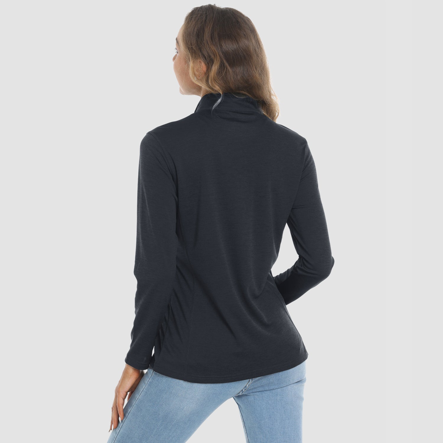 Women's Shirts Long Sleeve 1/4 Zip UPF50+ UV Sun Protection Shirts Quick Dry