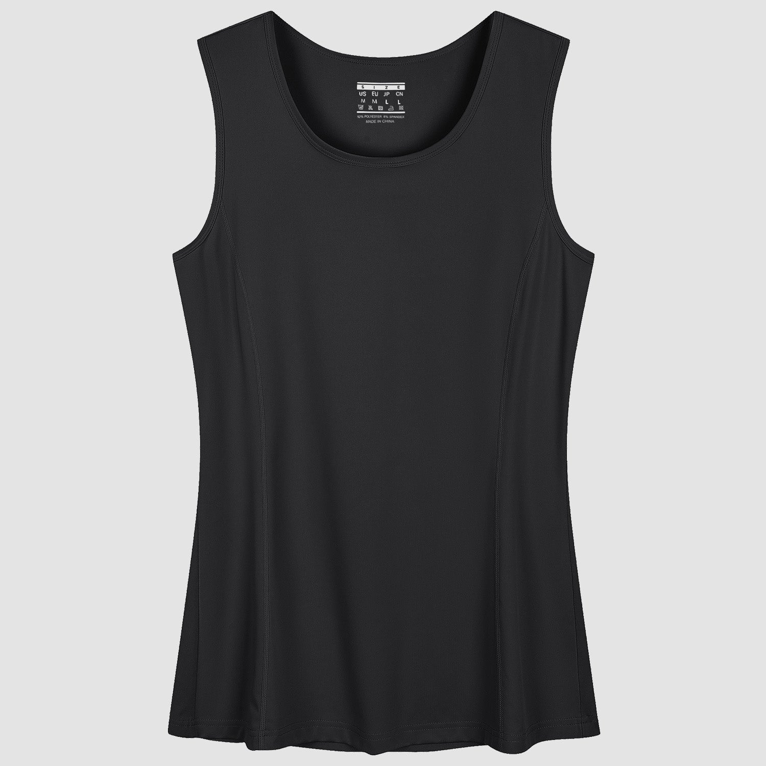 Women's UPF 80+ Tank Top - Quick Dry Workout & Outdoor Black by MAGCOMSEN #Color_Black