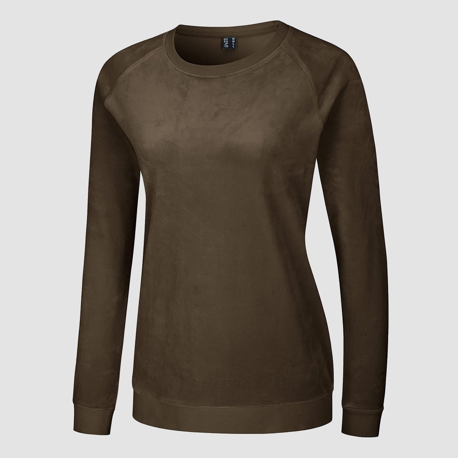 Women's Sweatshirt Crewneck Pullover Casual Long Sleeve Shirts Fleece Warm Velour Sweatshirts - MAGCOMSEN