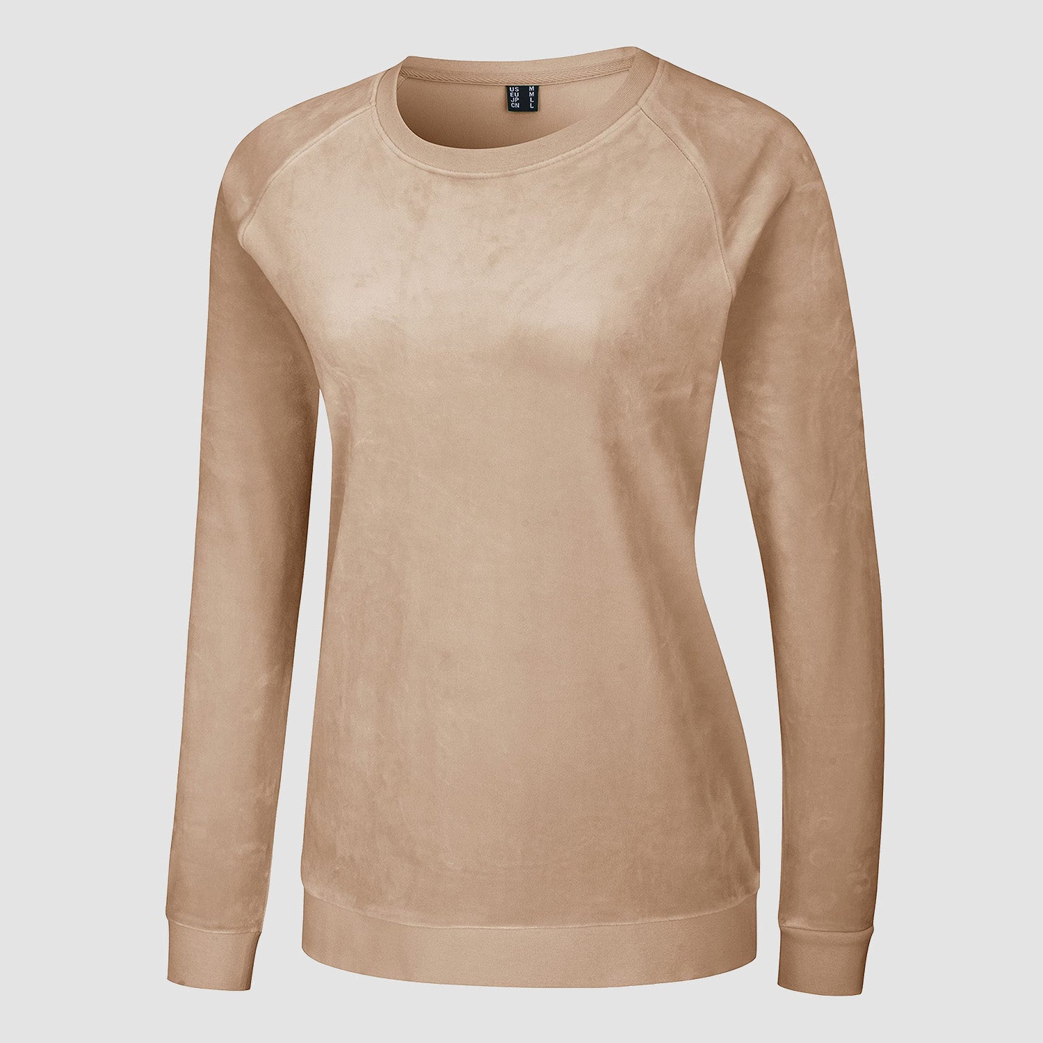 Women's Sweatshirt Crewneck Pullover Casual Long Sleeve Shirts Fleece Warm Velour Sweatshirts - MAGCOMSEN