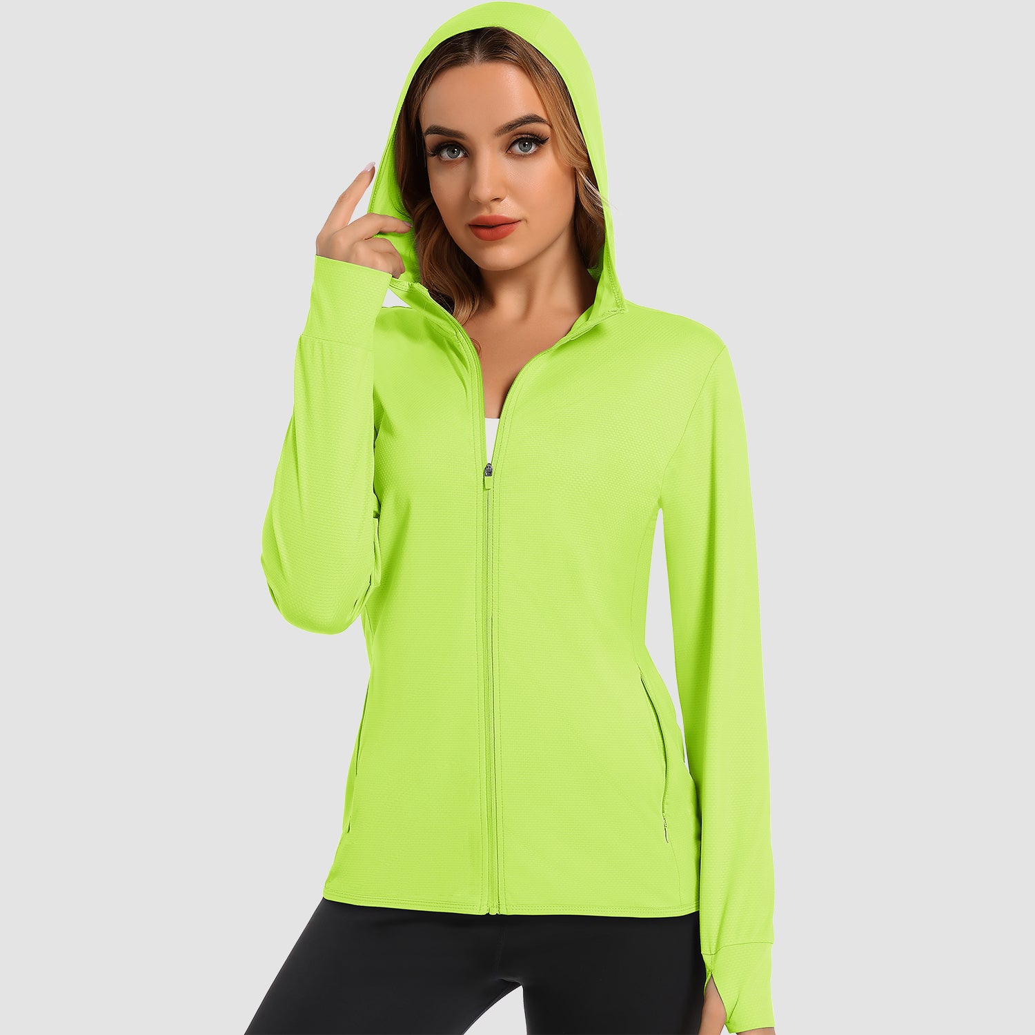 Women's UV Sun Protection Coat Shirts Long Sleeve Quick Dry Workout Hiking Athletic Jacket