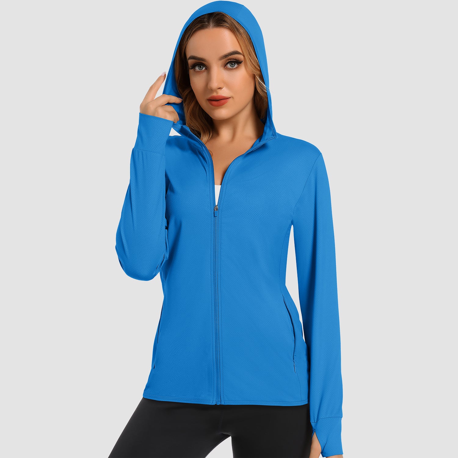 Women's UV Sun Protection Coat Shirts Long Sleeve Quick Dry Workout Hiking Athletic Jacket