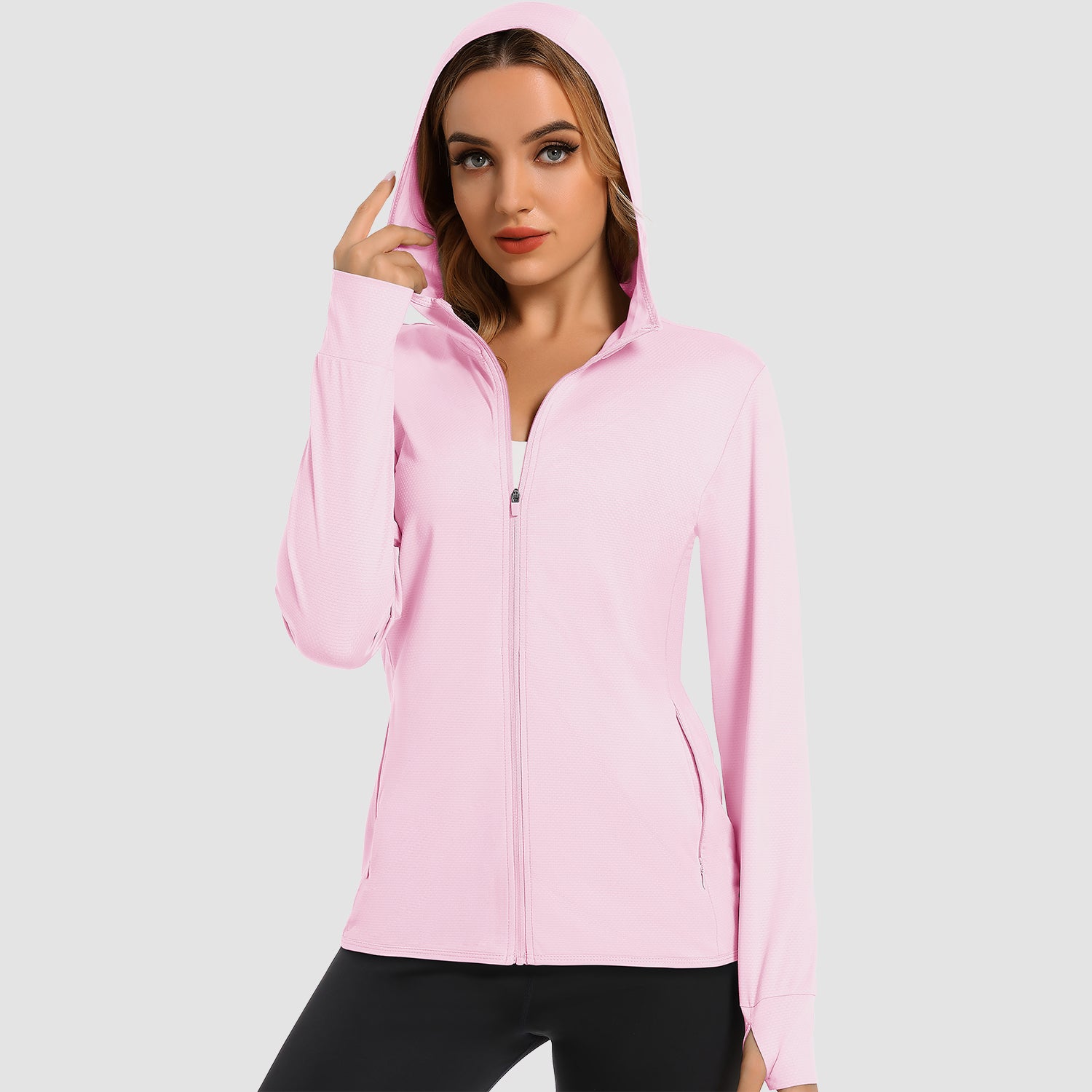 Women's UV Sun Protection Coat Shirts Long Sleeve Quick Dry Workout Hiking Athletic Jacket
