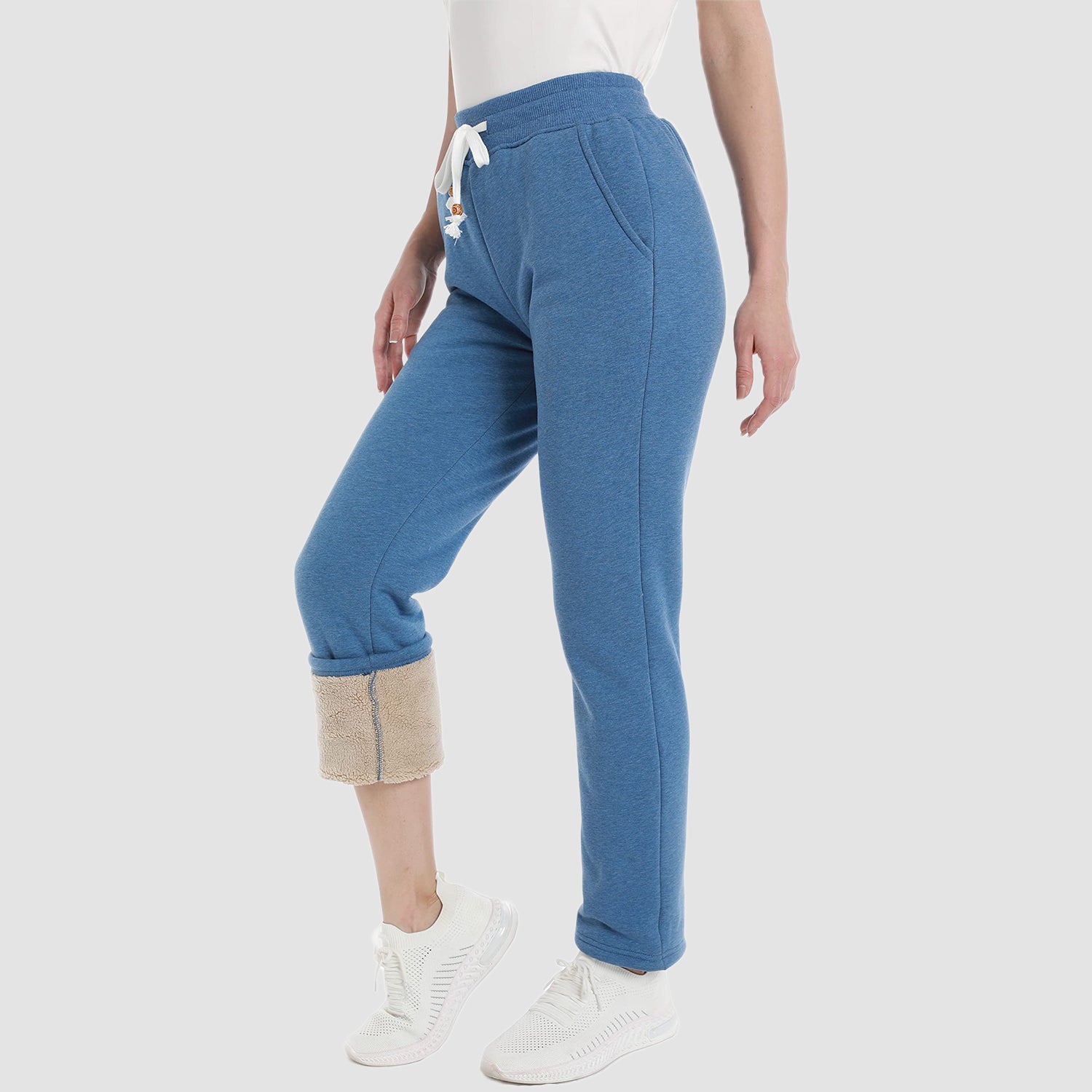 Women's Warm Winter Pants Sherpa Lined Athletic Sweatpants Jogger Pants with 3 Pockets - MAGCOMSEN