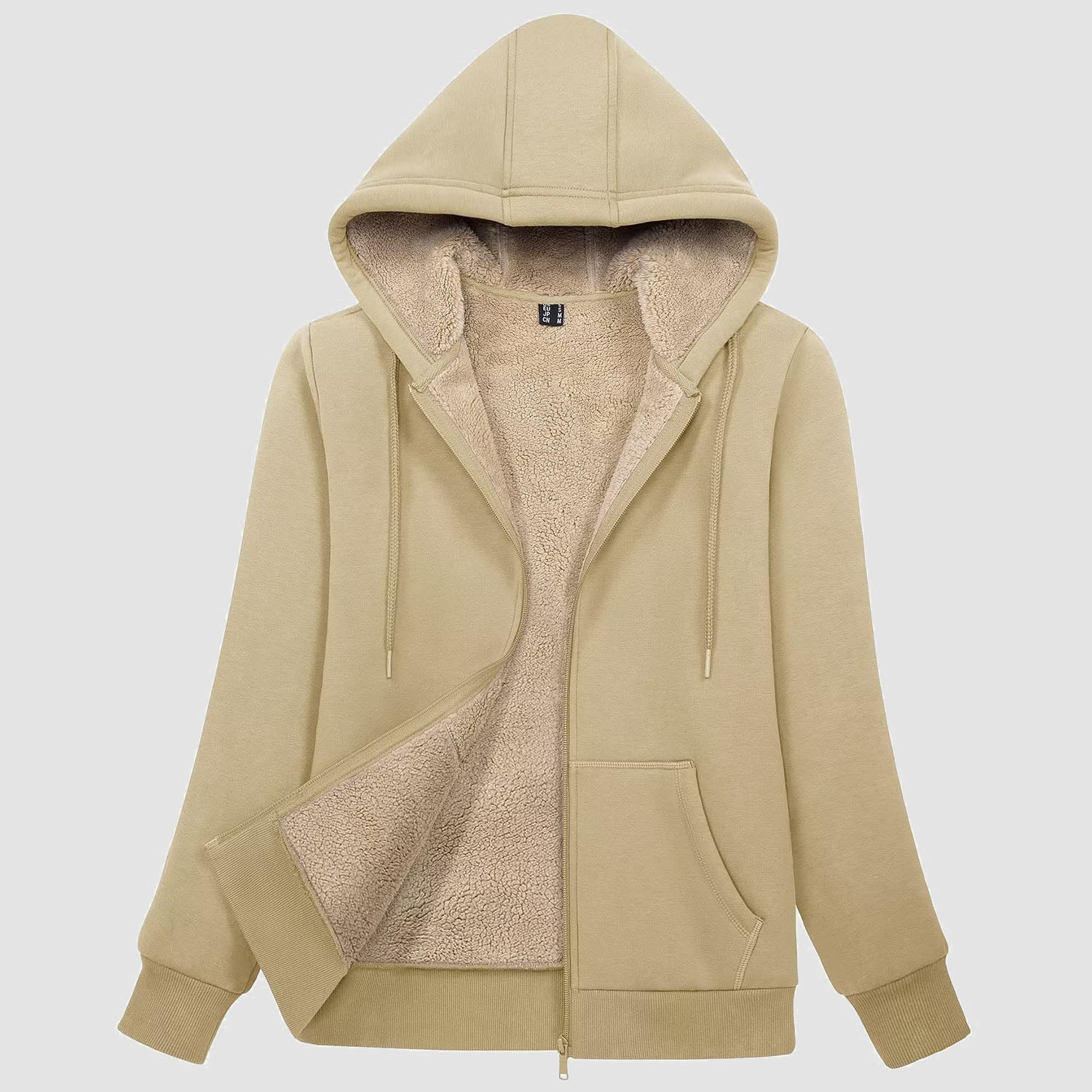 Women's Zip-Up Sherpa Lined Fleece Hoodie Jacket - MAGCOMSEN