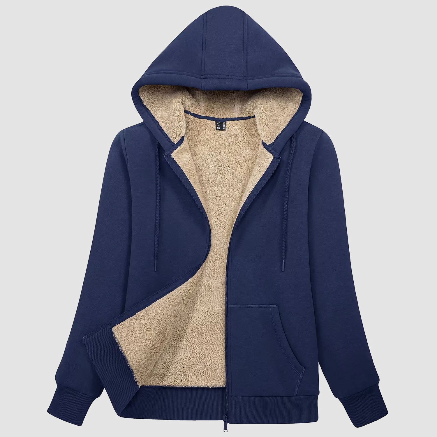 Women's Zip-Up Sherpa Lined Fleece Hoodie Jacket - MAGCOMSEN