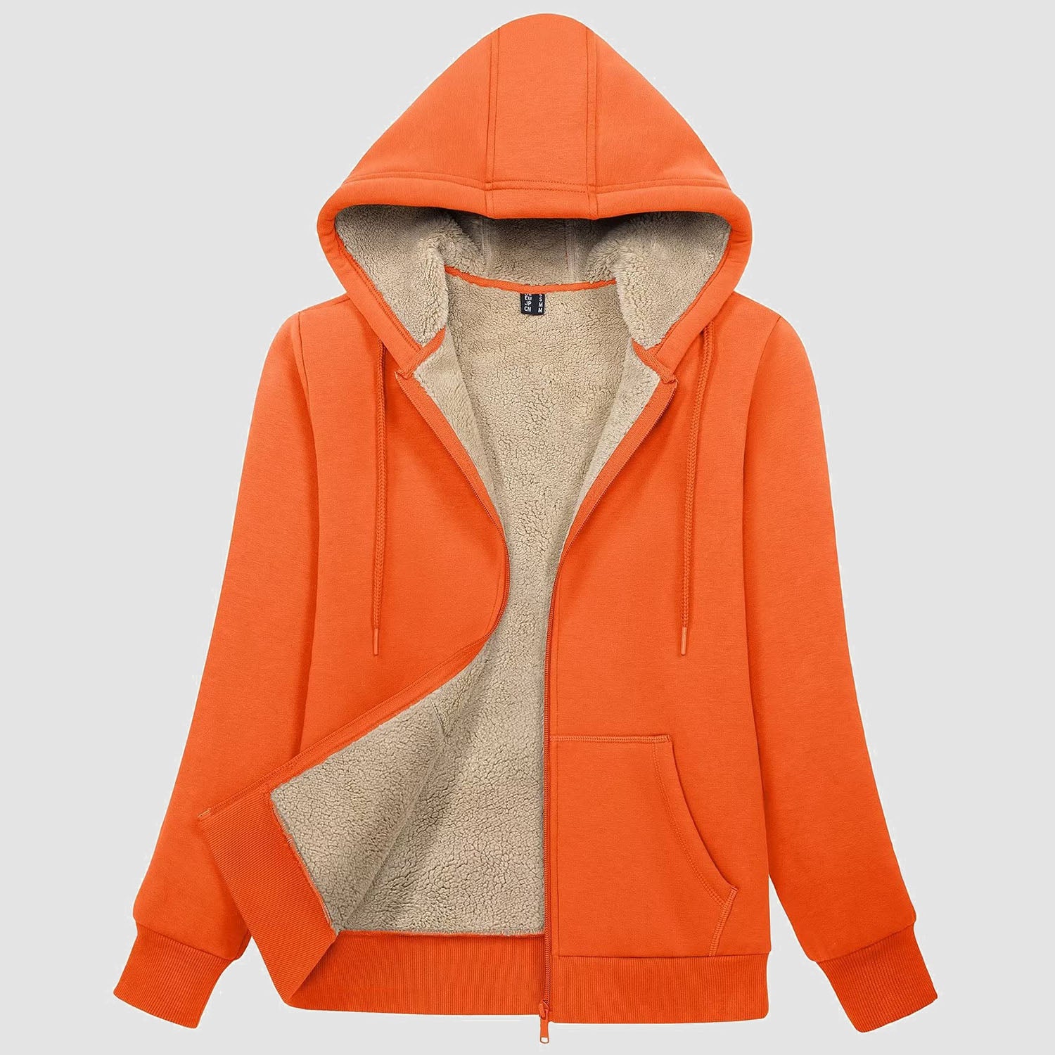 Women's Zip-Up Sherpa Lined Fleece Hoodie Jacket - MAGCOMSEN