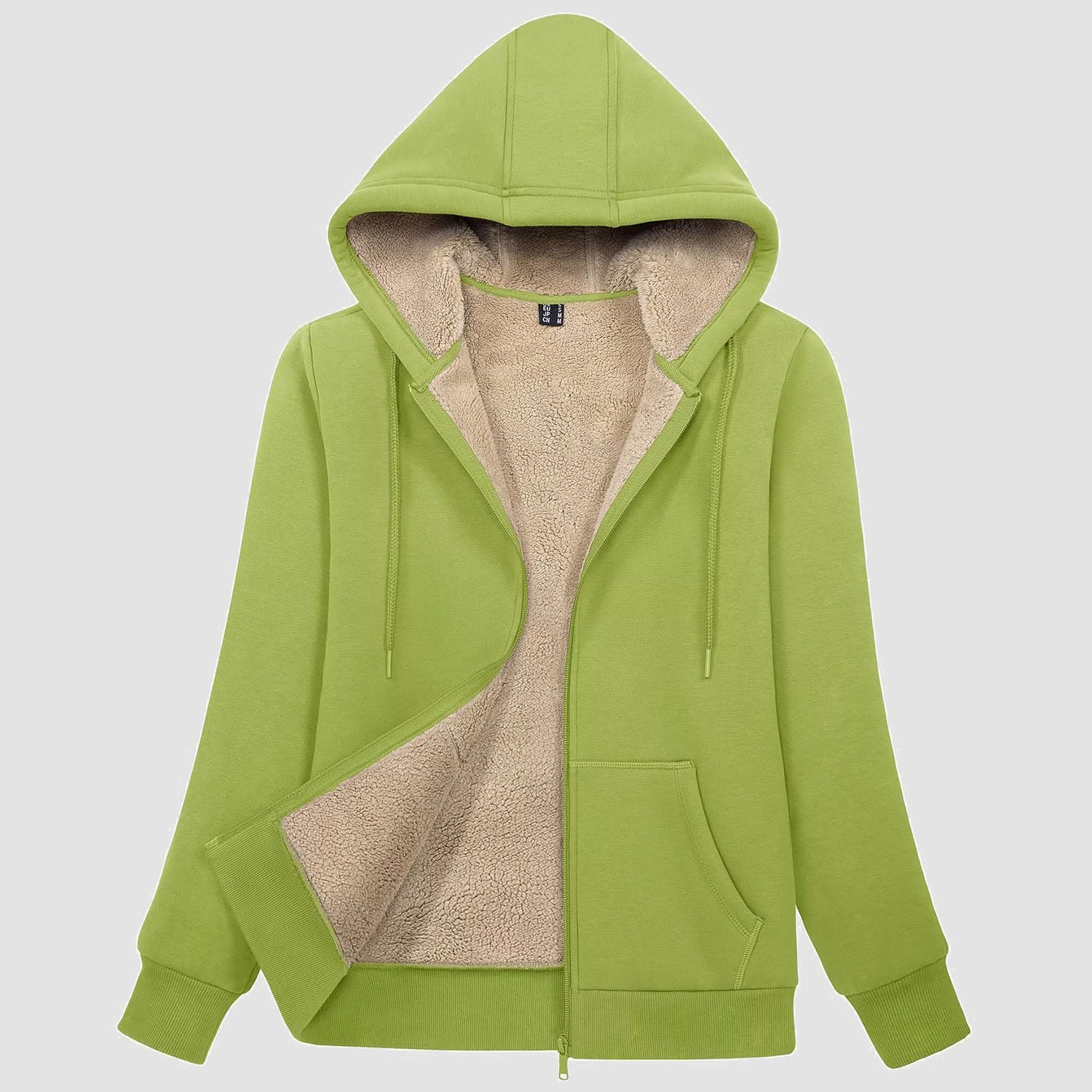 Women's Zip-Up Sherpa Lined Fleece Hoodie Jacket - MAGCOMSEN