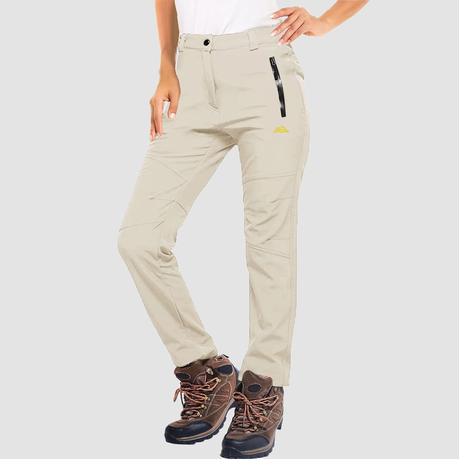 Womens Winter Pants Warm Fleece Lined Water Resistant Snow Skiing Hiking Pants - MAGCOMSEN