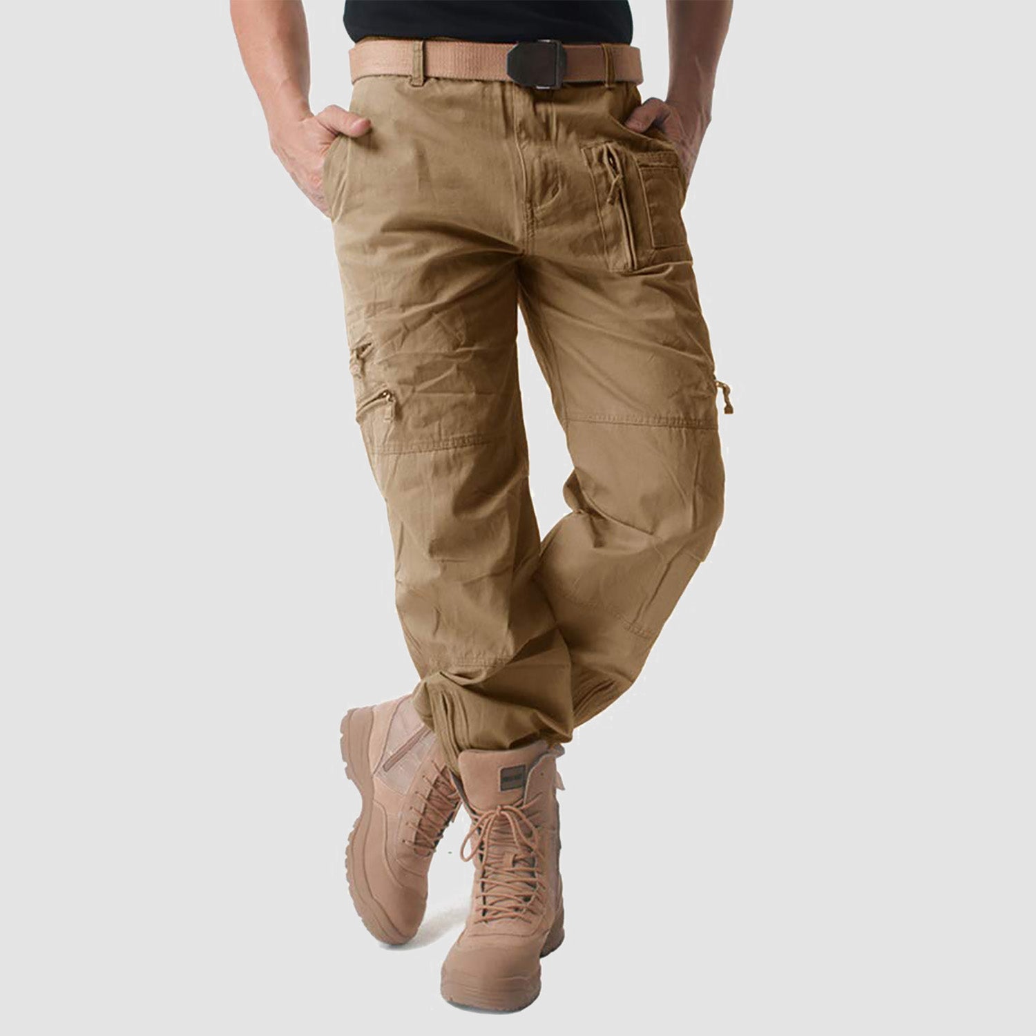 Men's Tactical Cargo Pants with 9 Pockets for Hiking - MAGCOMSEN
