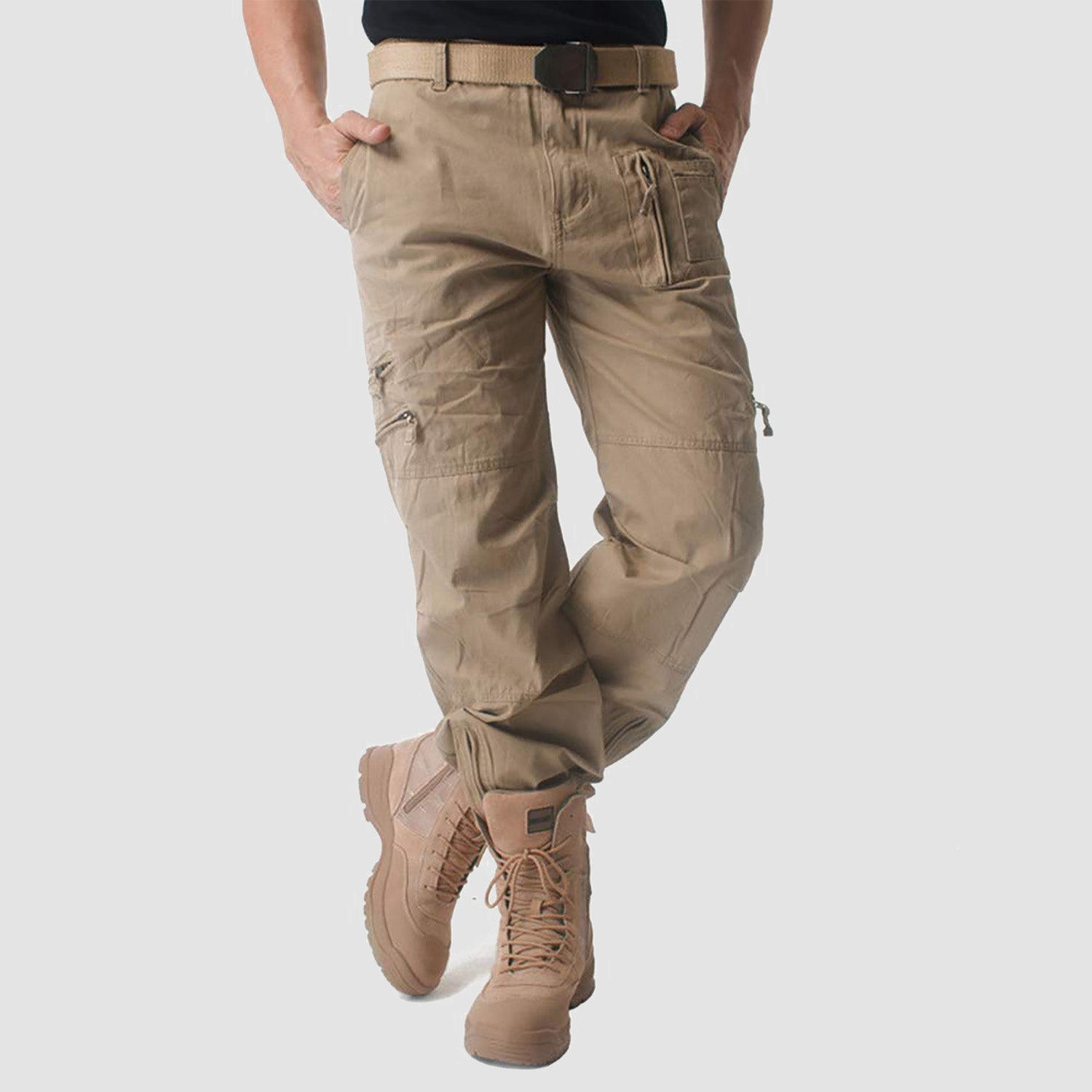 Men's Tactical Cargo Pants with 9 Pockets for Hiking - MAGCOMSEN