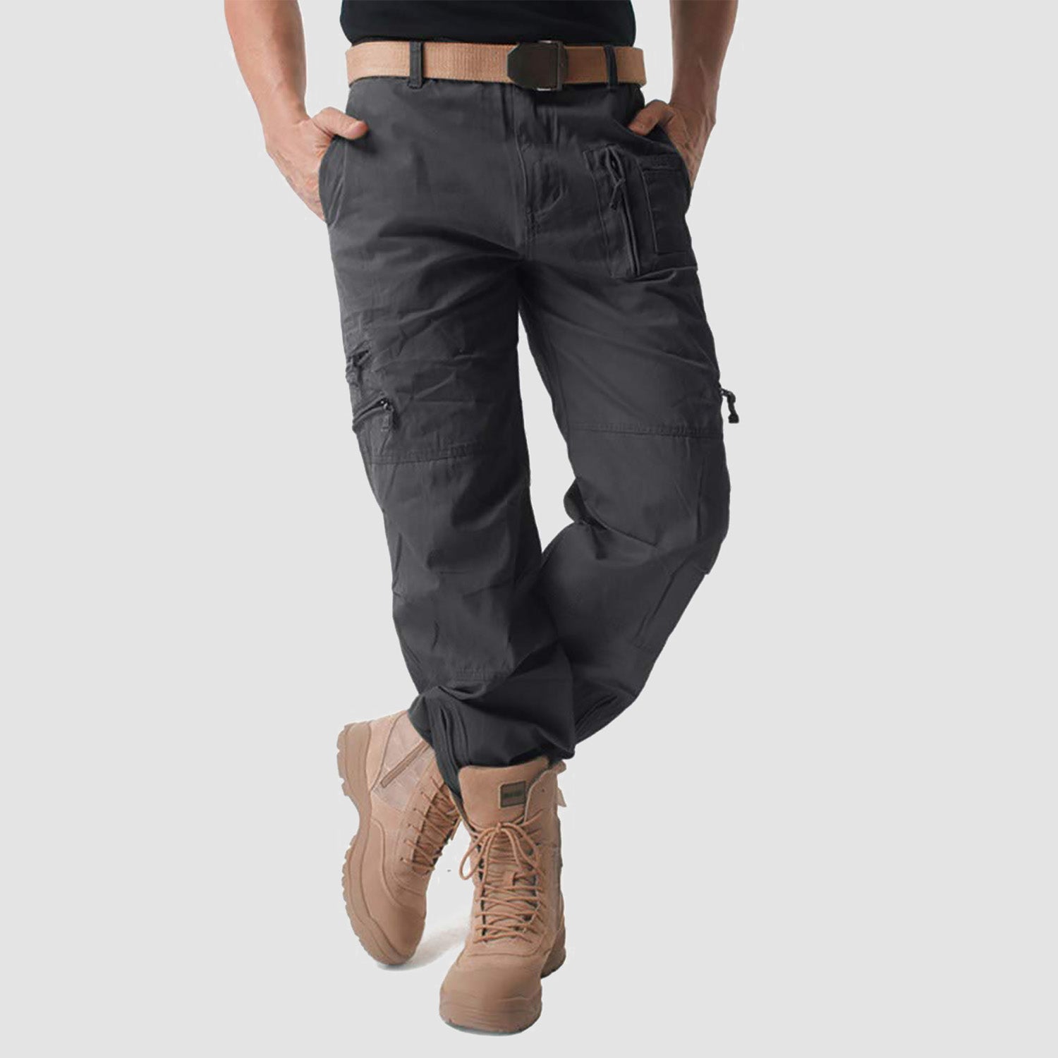 Men's Tactical Cargo Pants with 9 Pockets for Hiking - MAGCOMSEN