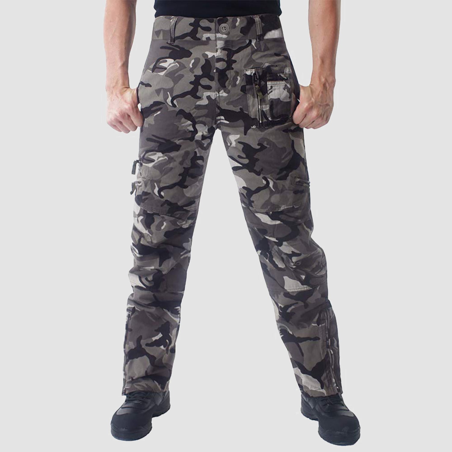 Men's Tactical Cargo Pants with 9 Pockets for Hiking - MAGCOMSEN