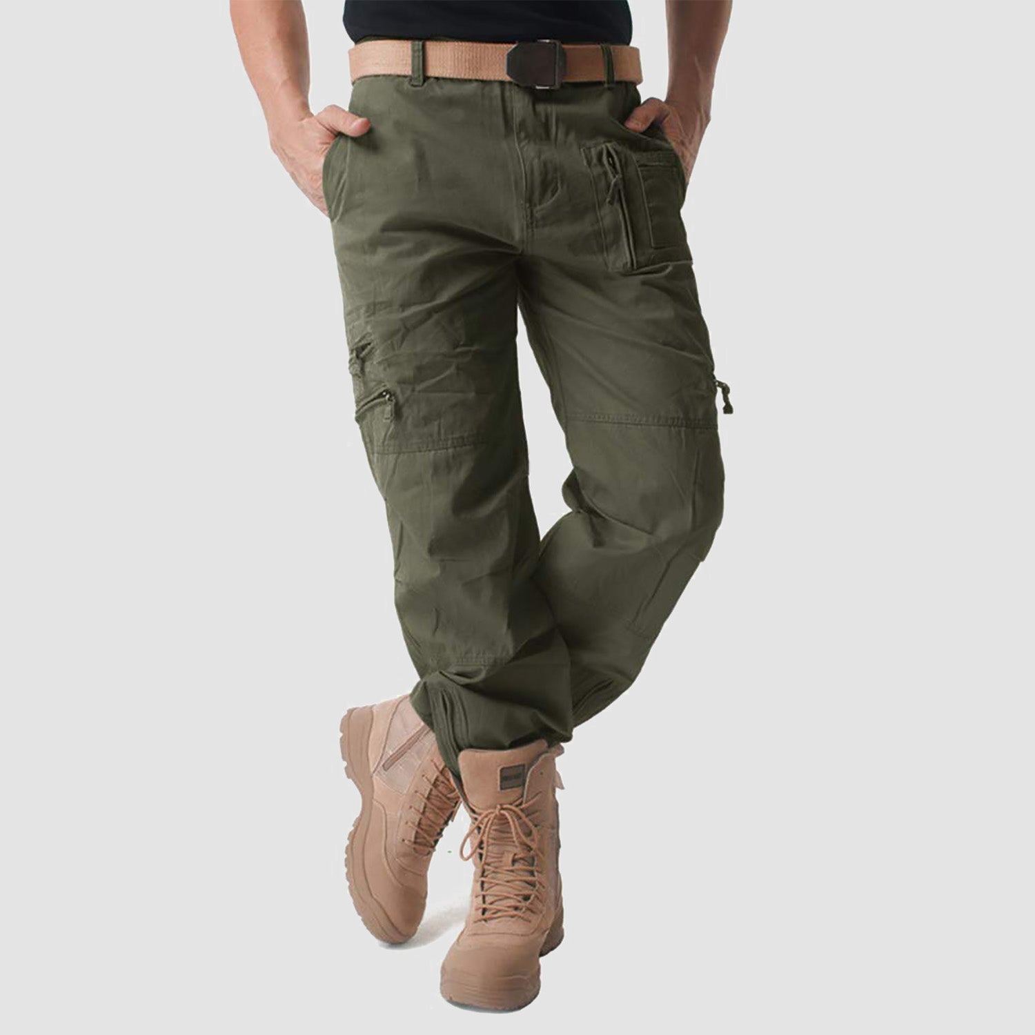 Men's Tactical Cargo Pants with 9 Pockets for Hiking - MAGCOMSEN