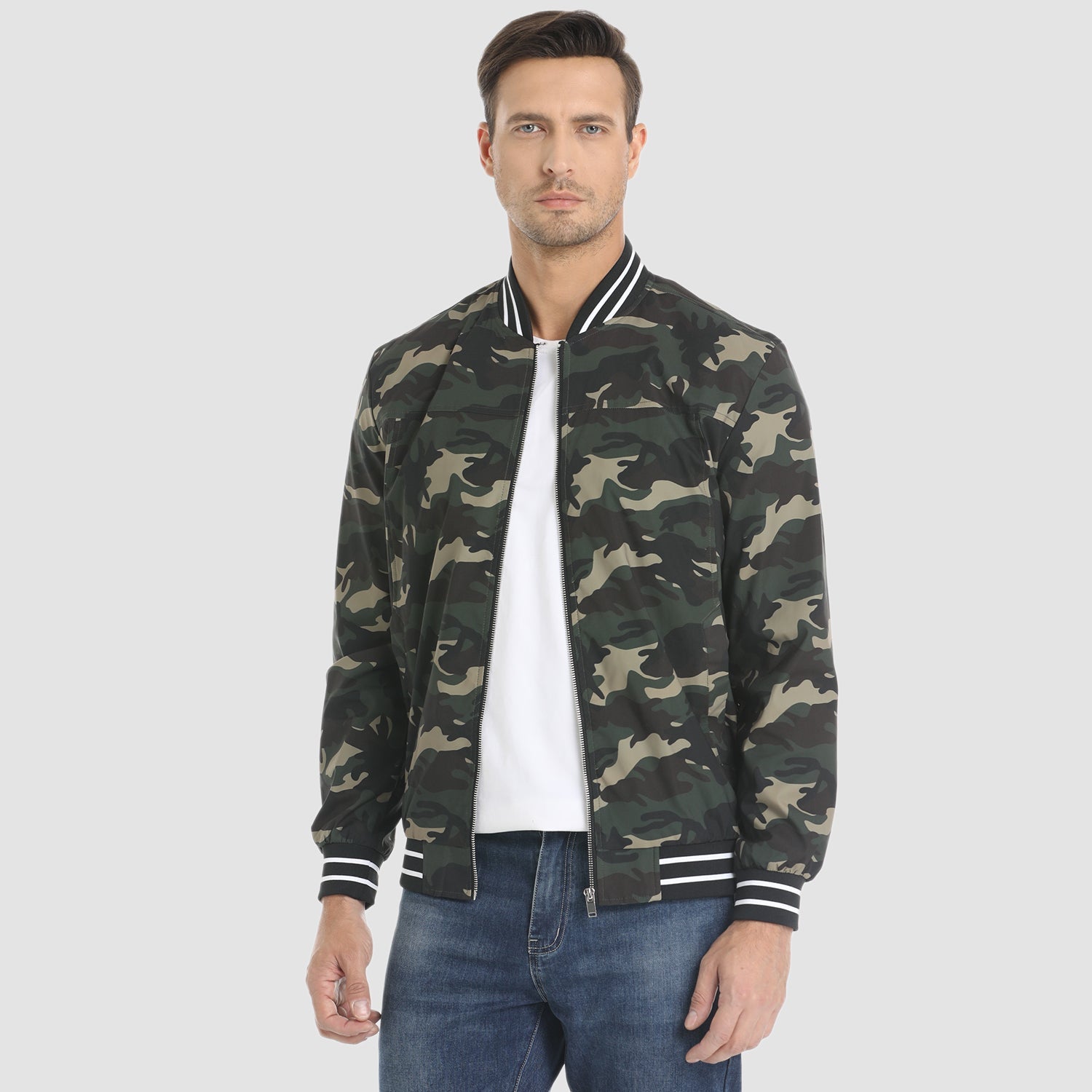 Men's Lightweight Bomber Jacket Casual Windbreaker - MAGCOMSEN