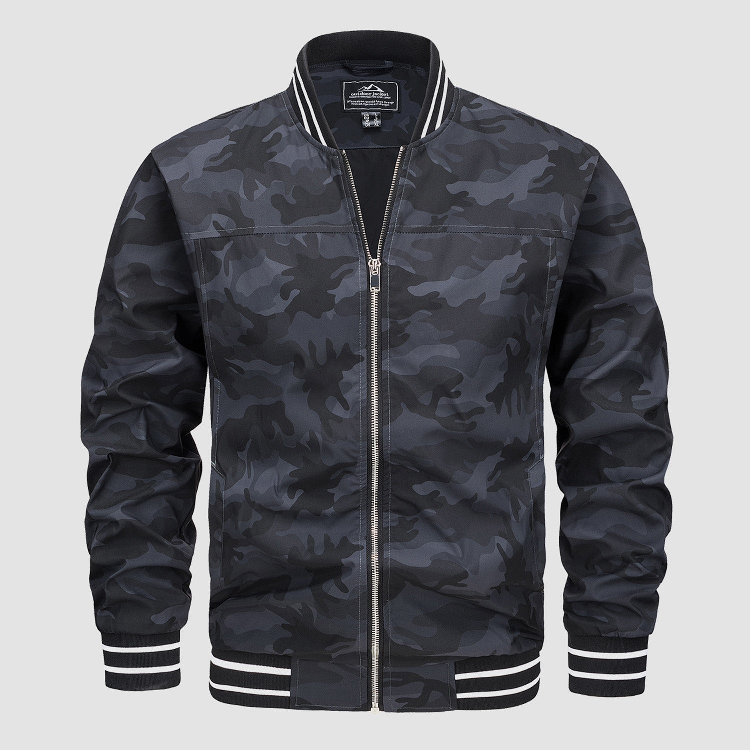 Men's Lightweight Bomber Jacket Casual Windbreaker - MAGCOMSEN