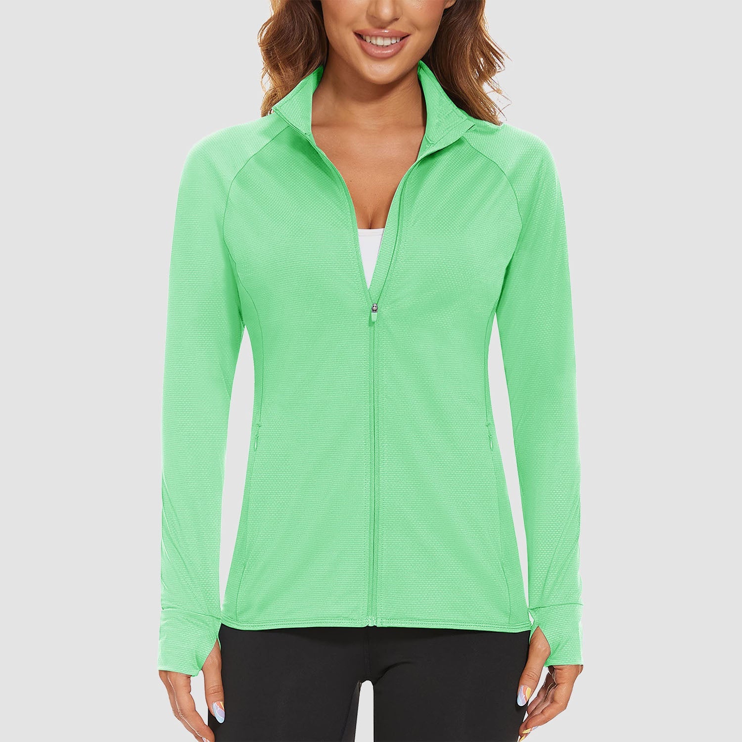 Mint Women's UPF 50+ Sun Protection Tennis Jacket Long Sleeve - MAGCOMSEN