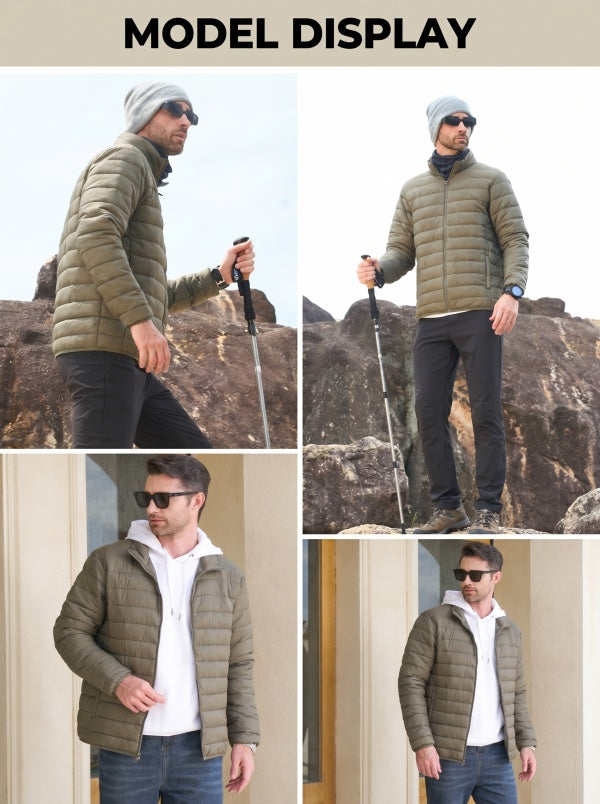 Lightweight Quilted Layering Stand Collar Puffer Jacket