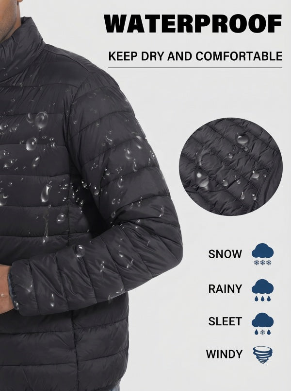 Men's Stand Collar Puffer Jacket