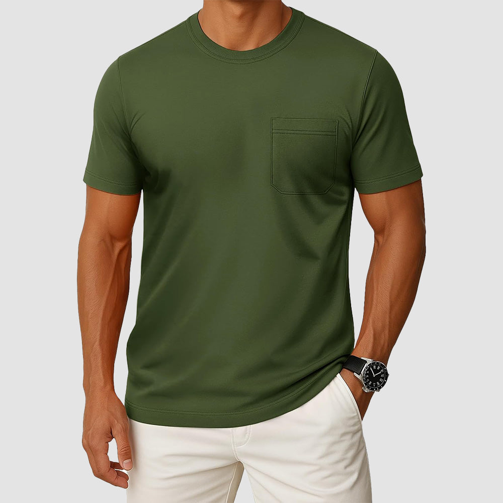 Men's Pocket T-Shirt UPF 50+ Lightweight Summer Crewneck