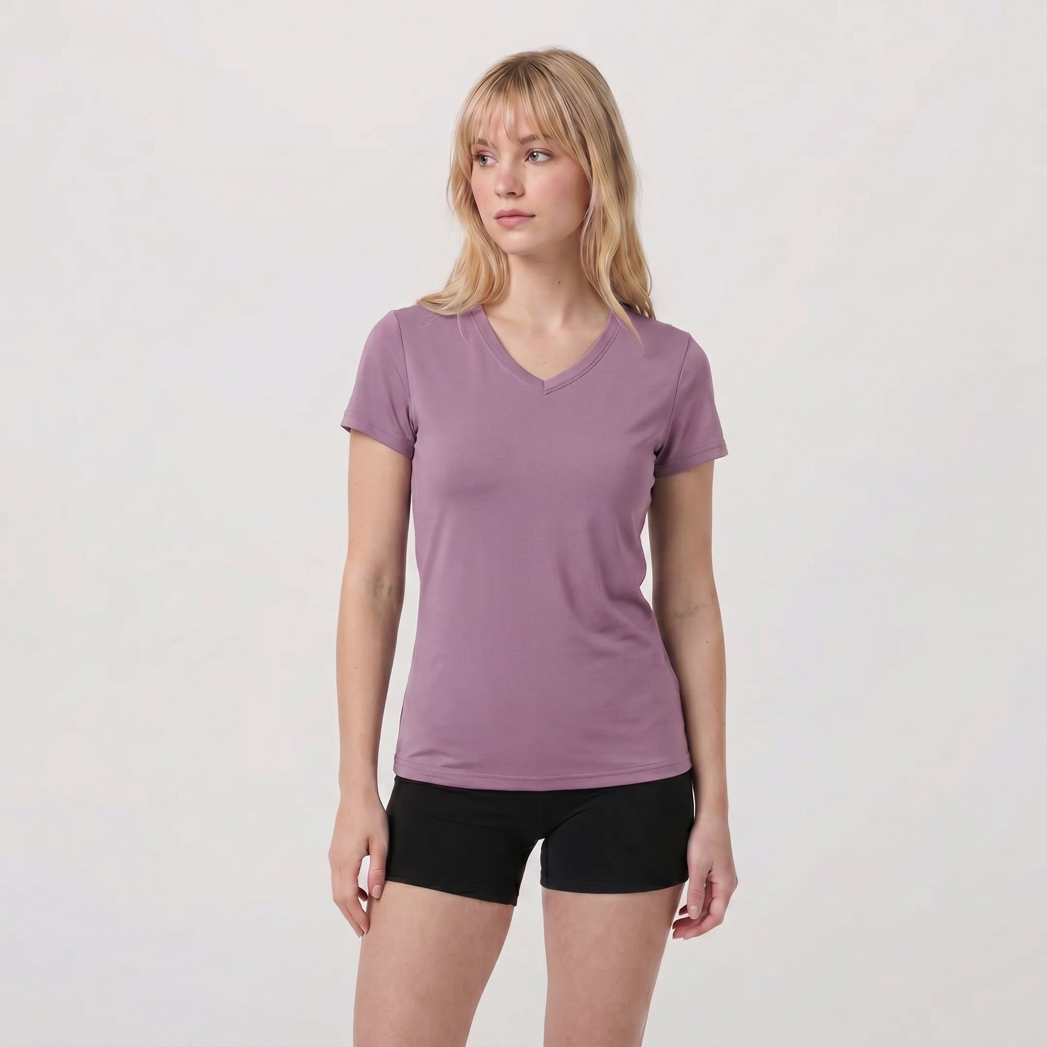 Women's Quick-Dry V-Neck Athletic T-Shirt