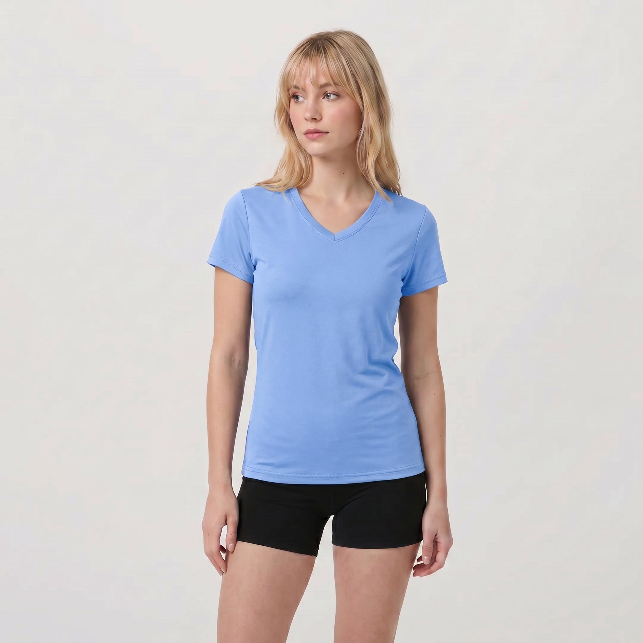 Women's Quick-Dry V-Neck Athletic T-Shirt