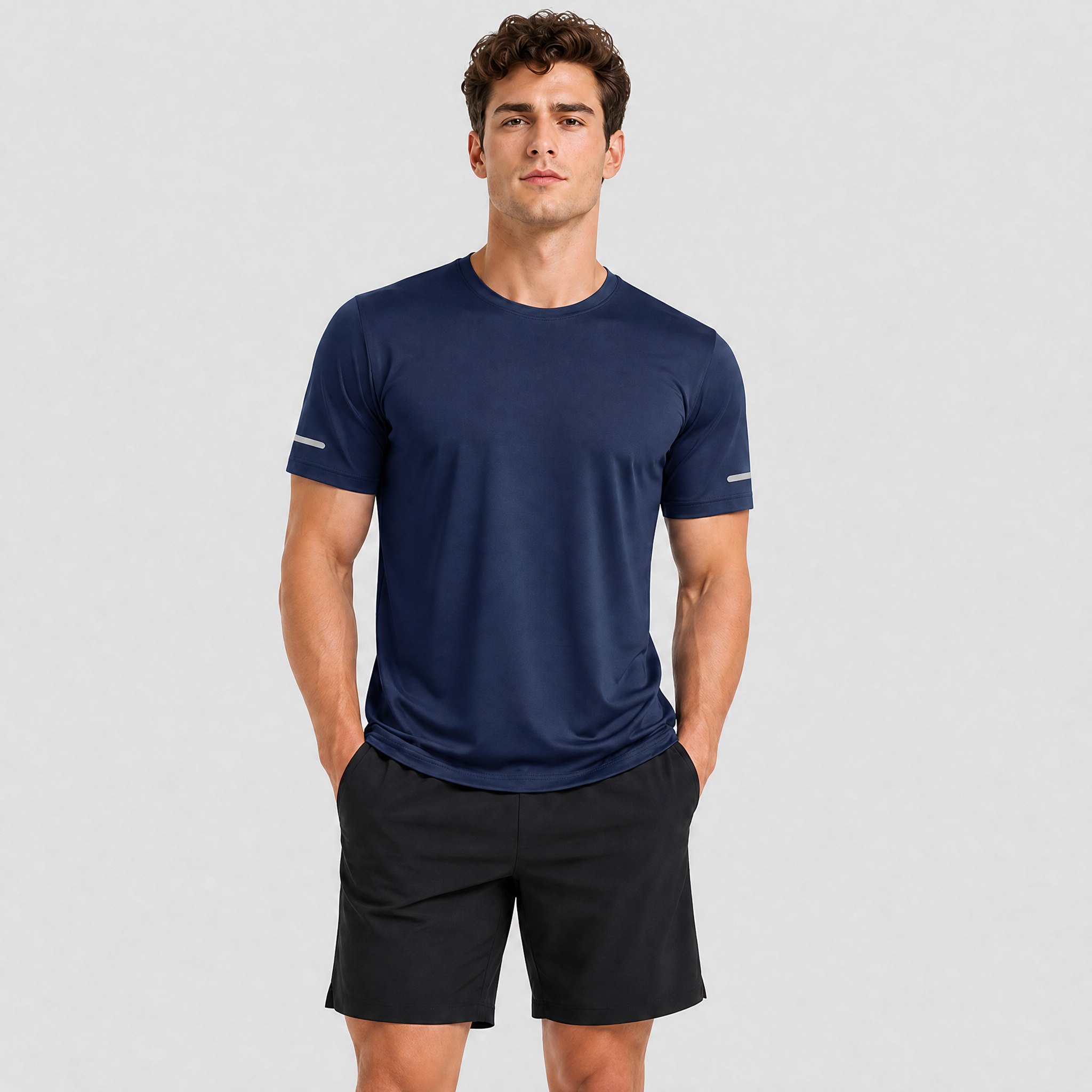 Navy MAGCOMSEN Men's Dry Fit Sun Protection Stretch Training & Sports T-Shirts in #Color_Navy