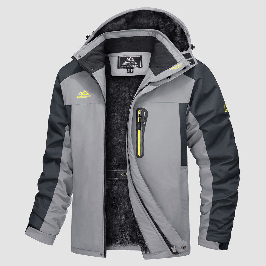 Men's Water Resistant Ski Jacket - Fleece Lined Parka