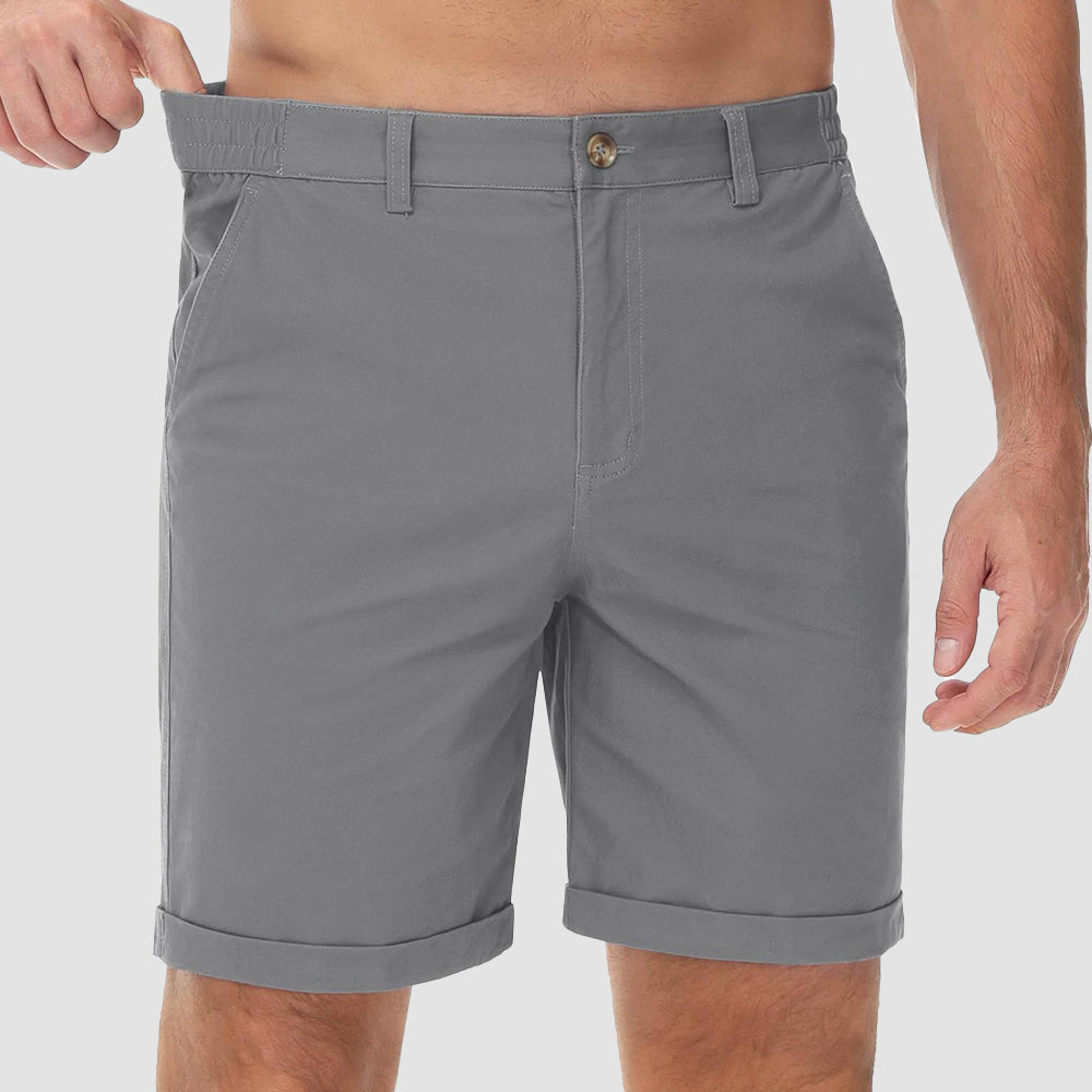 Men's Classic Stretch Chino Shorts with Pockets
