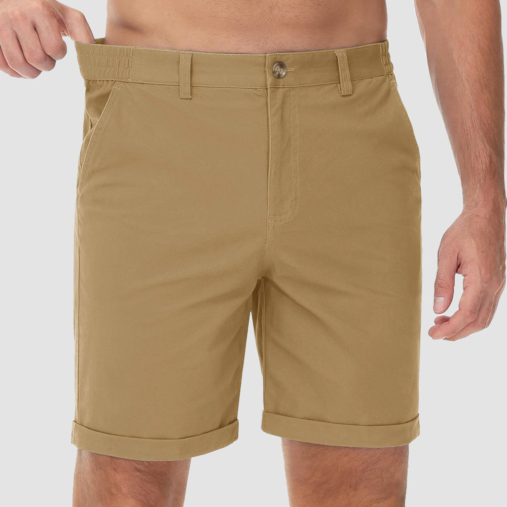Men's Classic Stretch Chino Shorts with Pockets