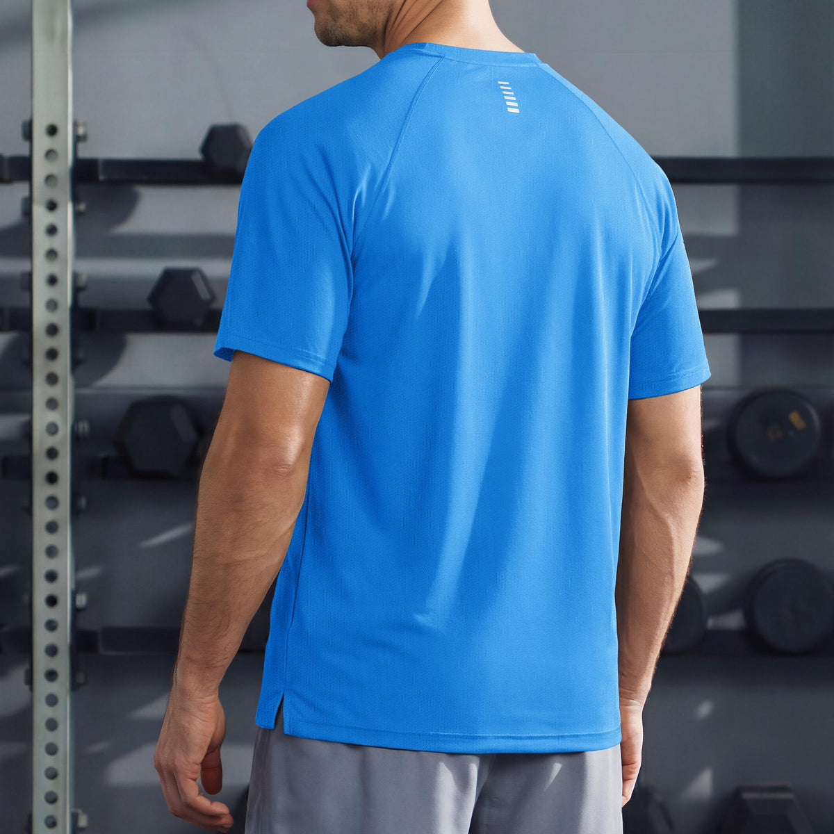 Men's Quick Dry Short Sleeve Athletic Shirt Breathable Mesh Workout Top