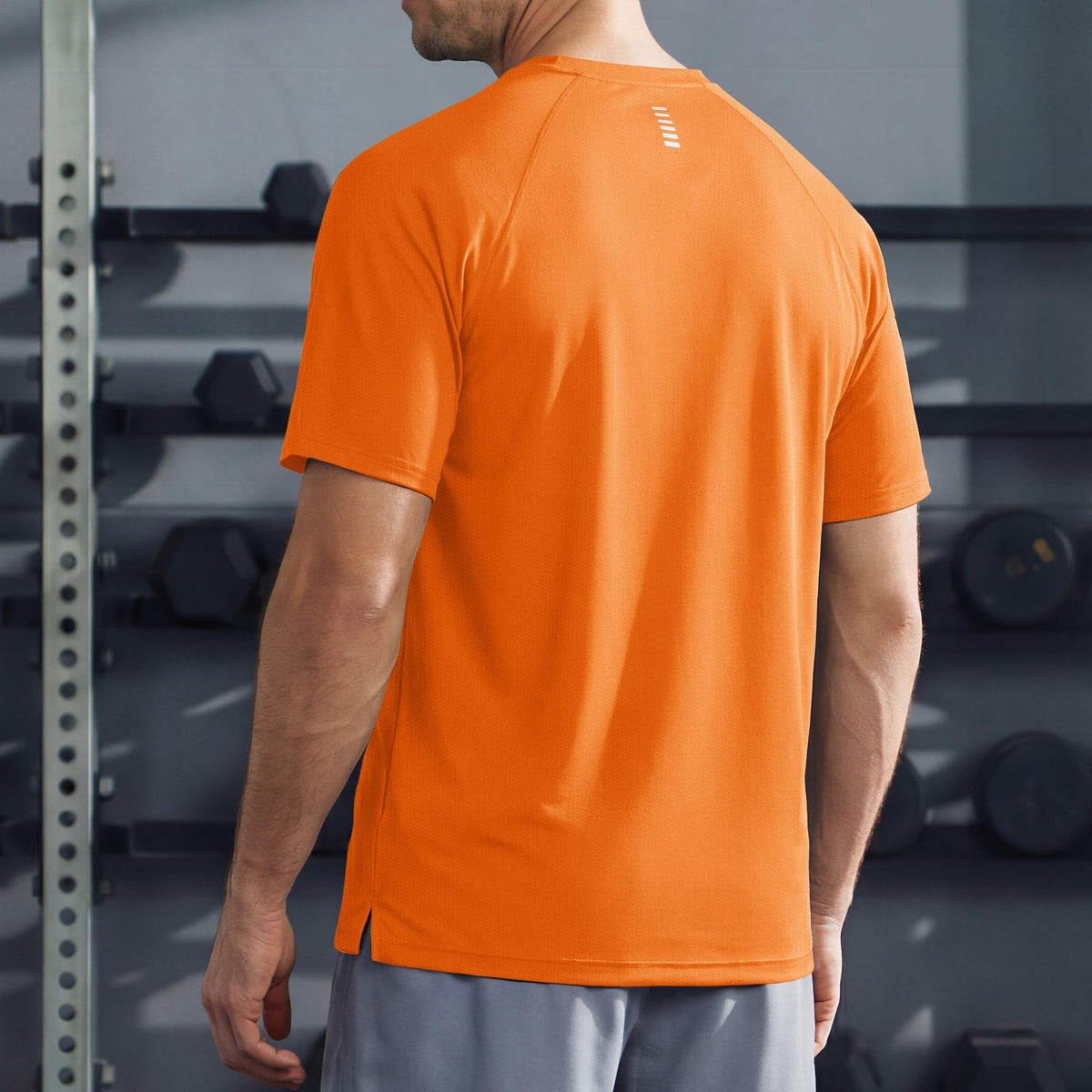 Men's Quick Dry Short Sleeve Athletic Shirt Breathable Mesh Workout Top